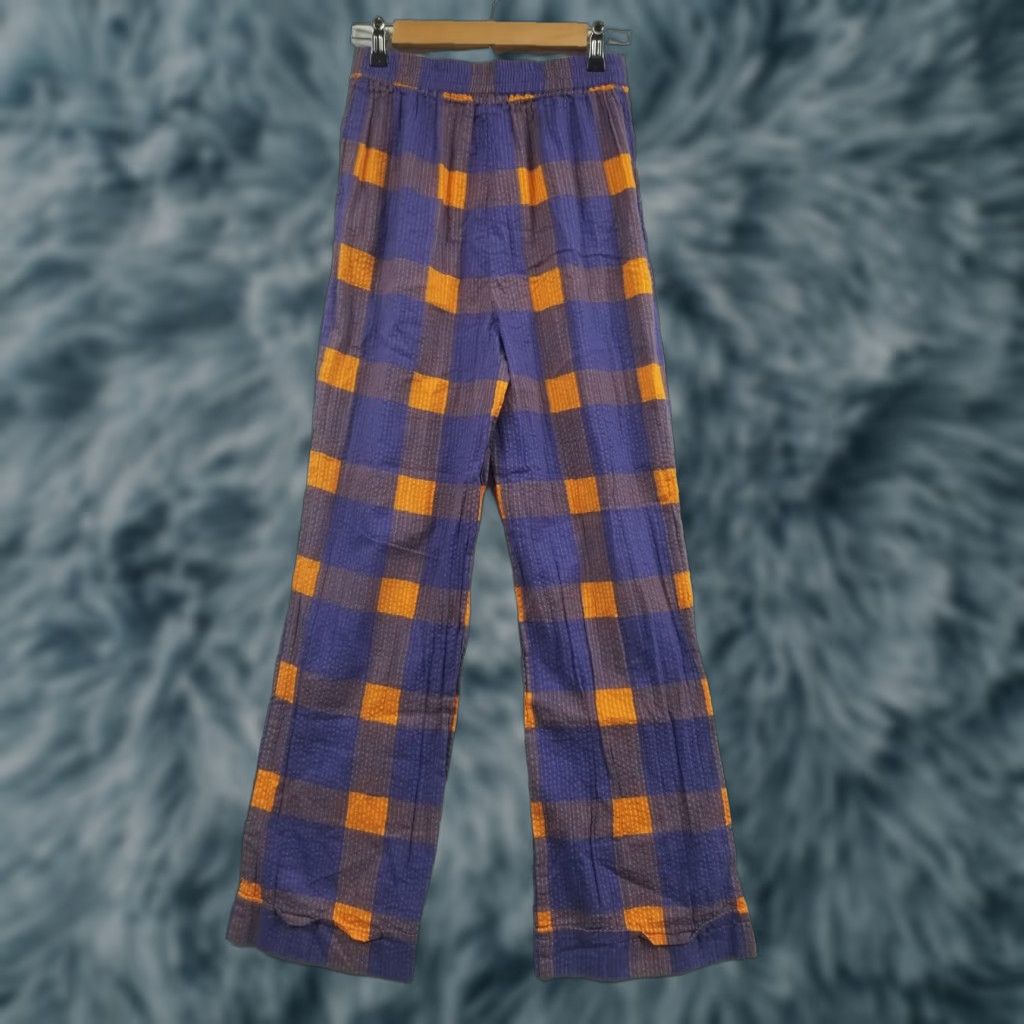 Anthropologie Anthropologie Pants Women XS Pleated Multicolor Plaid Wide-Leg Preppy 29in Inseam Size 26" / US 2 / IT 38 - 1 Thumbnail
