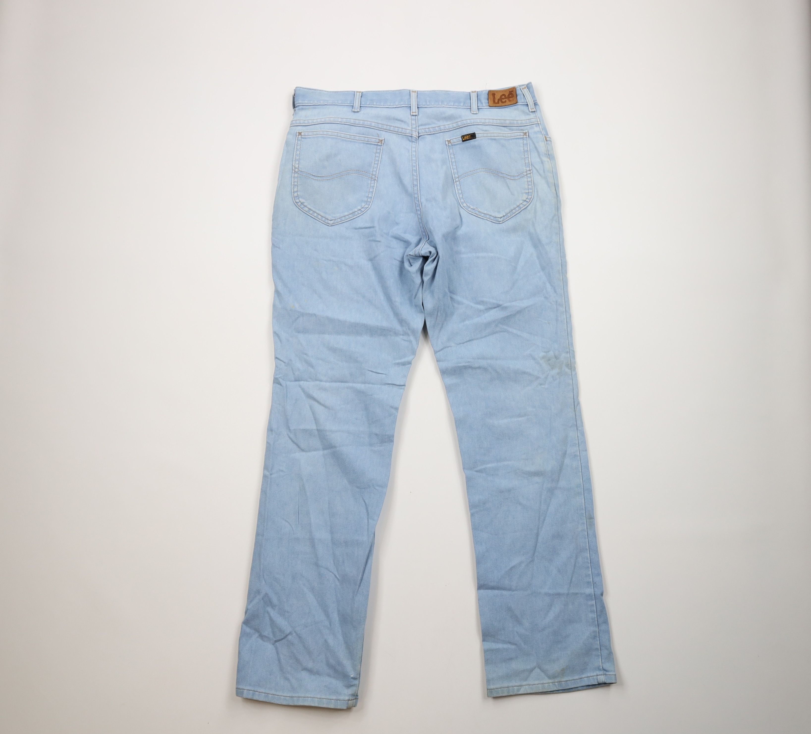 Vintage Vintage 90s Lee Flared Bootcut Denim Jeans Pants Blue USA Size US 34 / EU 50 - 11 Thumbnail