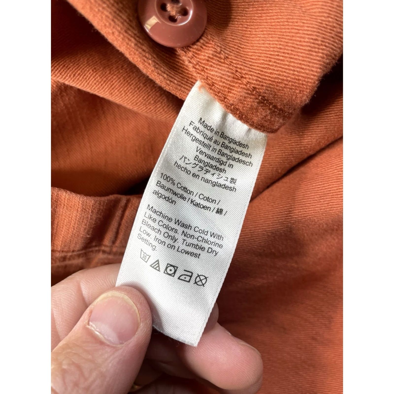Wallace & Barnes VINTAGE Wallace & Barnes J Crew Orange Twill Button-Up Long-Sleeve Shirt AU774 Men Small Size US S / EU 44-46 / 1 - 7 Thumbnail