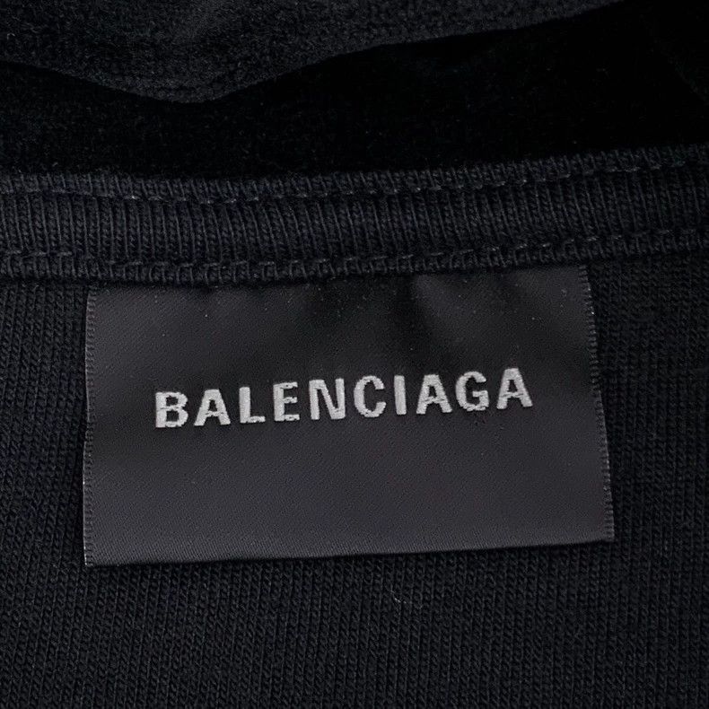 Balenciaga Balenciaga Black Logo Embroidered Zip Hoodie-2506 Size L / US 10 / IT 46 - 7 Thumbnail