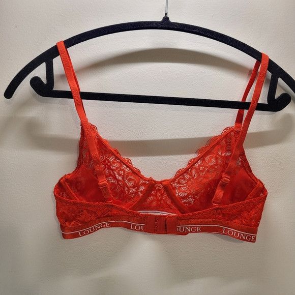 Other Lounge Red Lace Balconette Bra - 32b Size ONE SIZE - 5 Thumbnail