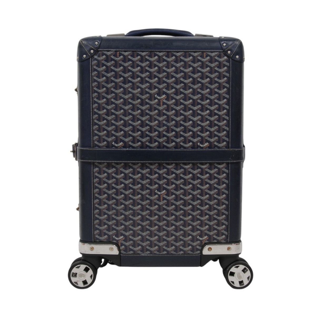 Goyard Navy Blue Coated Canvas Bourget Trolley PM Rolling - 02538 Size ONE SIZE - 1 Thumbnail