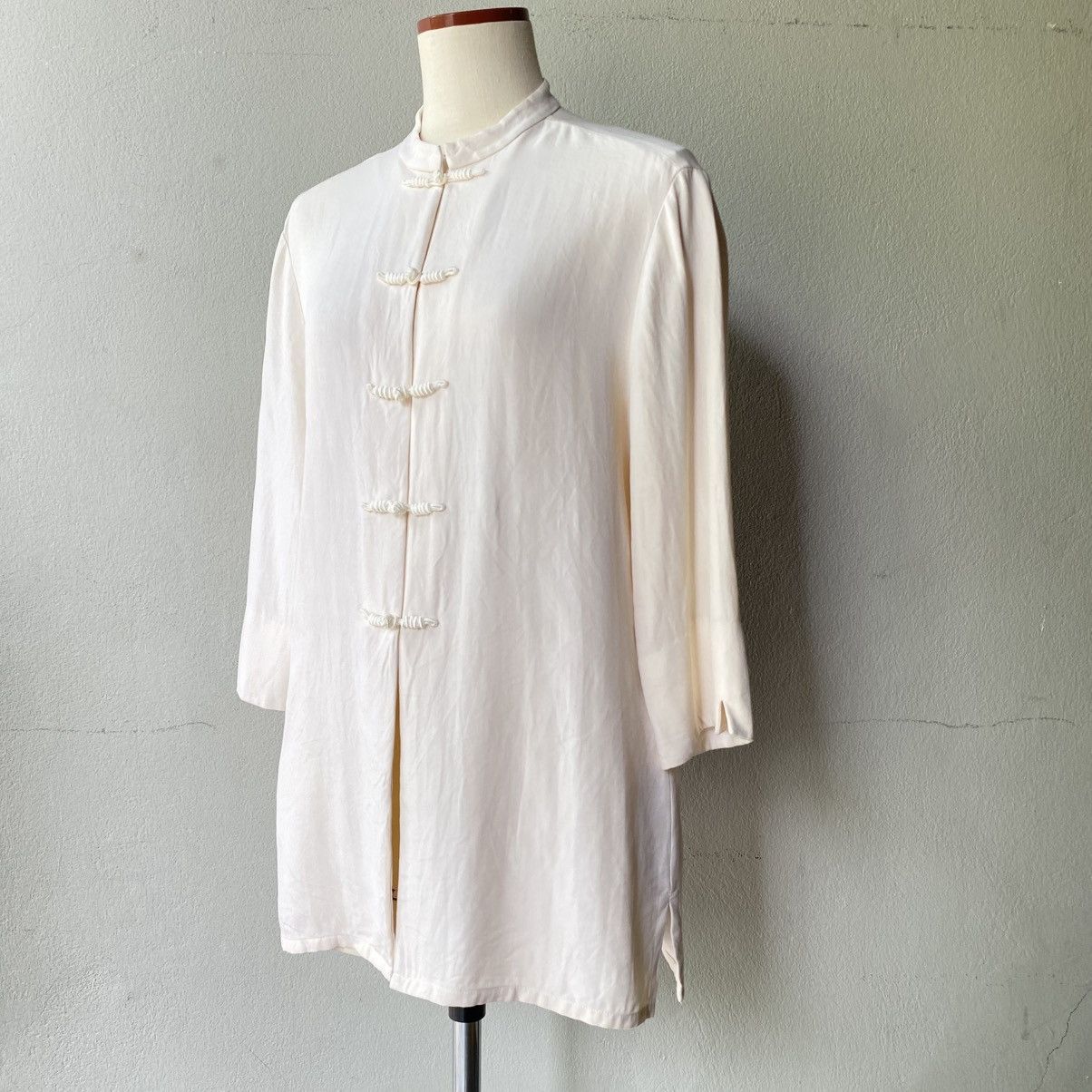Designer × Japanese Brand LAUREN RALPH LAUREN Elegant Soft Chinese Knot Button Blouse Size M / US 6-8 / IT 42-44 - 18 Thumbnail