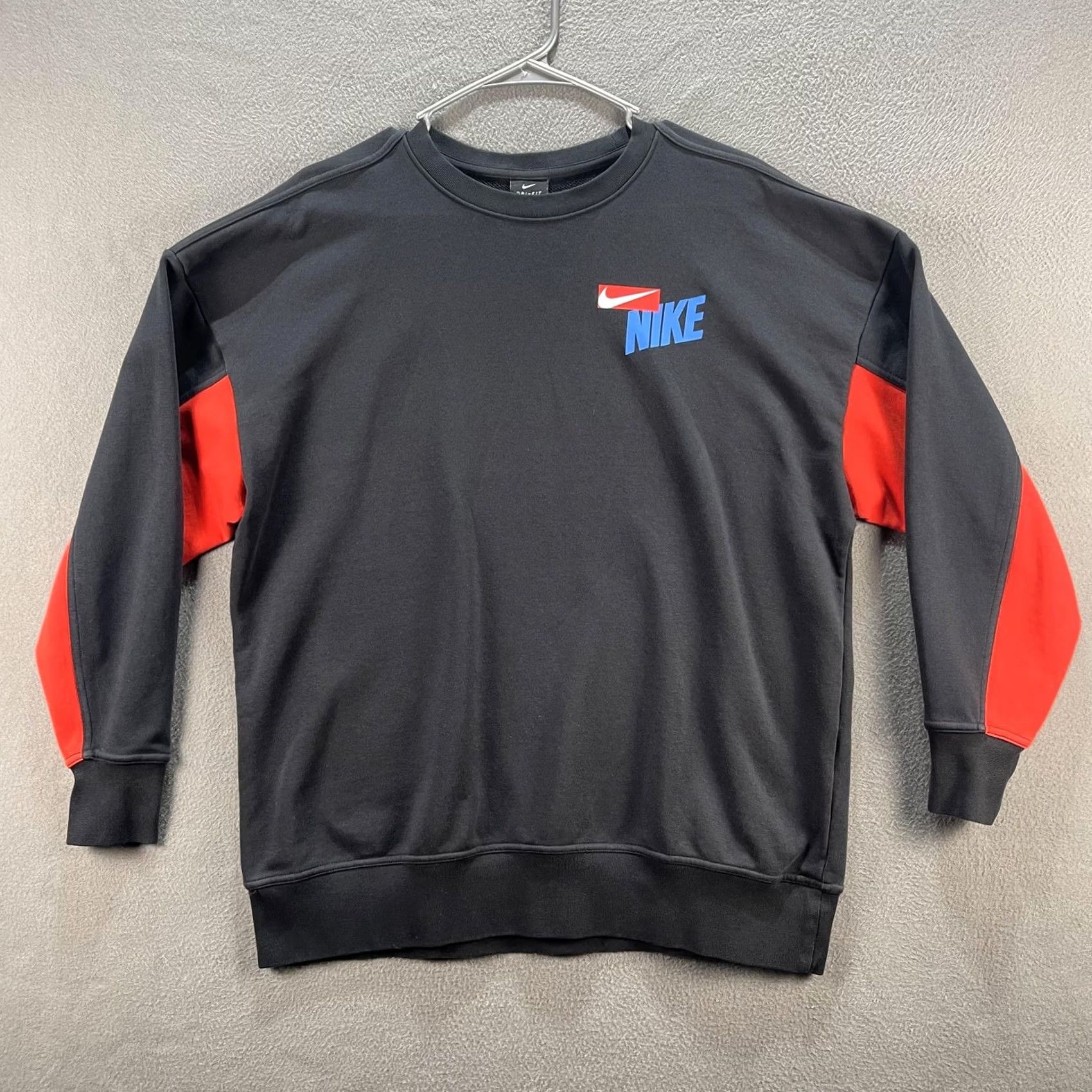Nike Nike Sweatshirt Mens Medium Black Red Dri-FIT Crewneck Pullover Athletic Logo Graphic Print Size US M / EU 48-50 / 2 - 2 Thumbnail