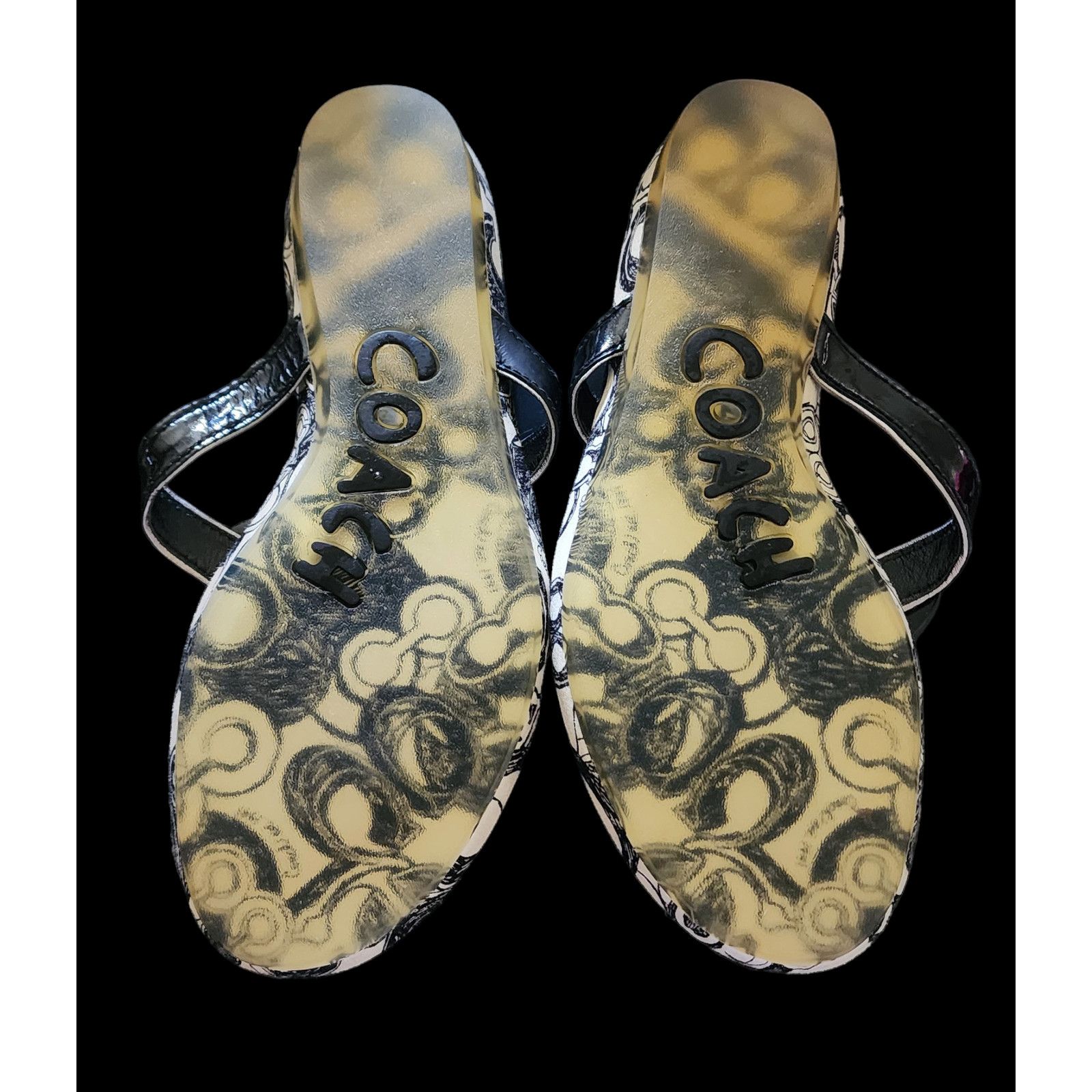 Coach Coach Poppy Sophie Sandals Black Size 7 M Black and white Size US 7 / IT 37 - 8 Thumbnail