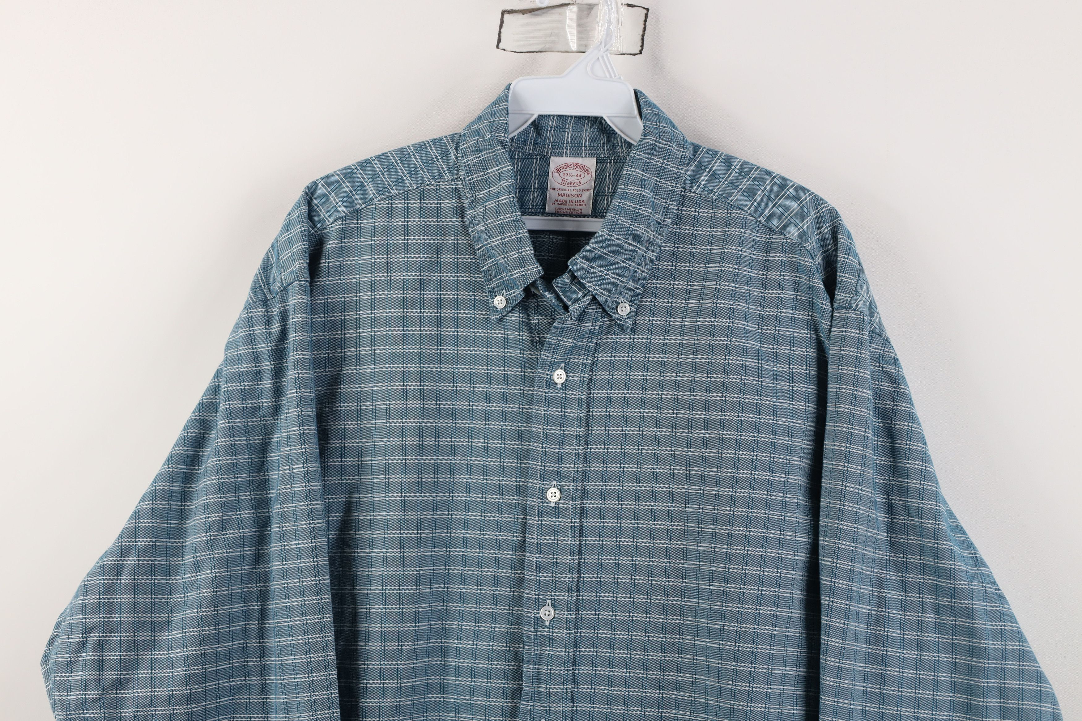 Brooks Brothers Vintage 90s Brooks Brothers Button Down Shirt Plaid USA Size US M / EU 48-50 / 2 - 2 Thumbnail