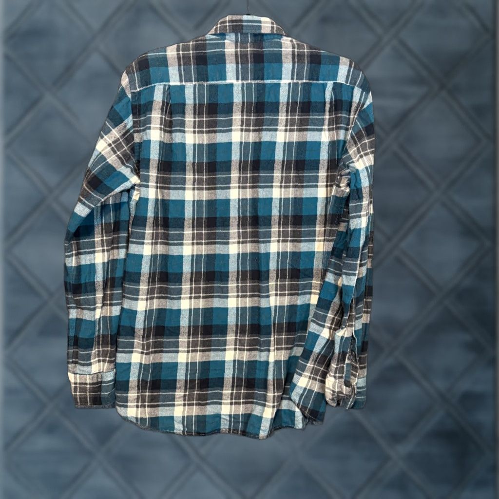 Uniqlo Uniqlo Shirt Mens M Blue Plaid Flannel Long Sleeve Button Up Casual Shirt Men Size US M / EU 48-50 / 2 - 1 Thumbnail