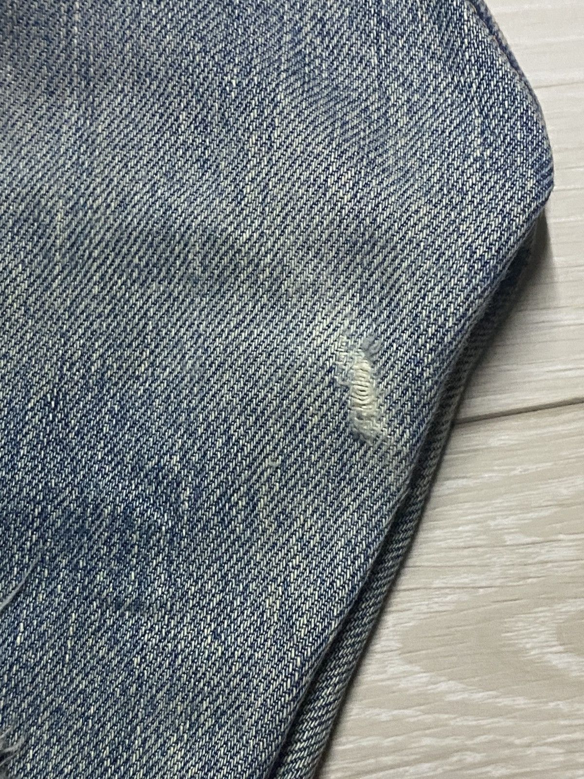 Levi's Vtg Levis 502 xx Big E Talon Zip Mud Wash Distressed Jeasn Size US 29 - 14 Thumbnail
