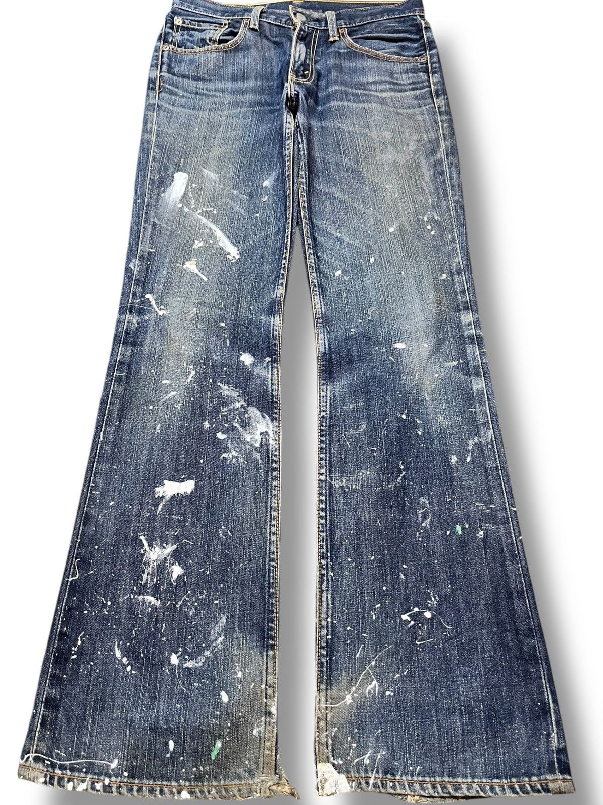 Vintage Levi’s 707 Flare Paint Splatter Denim
