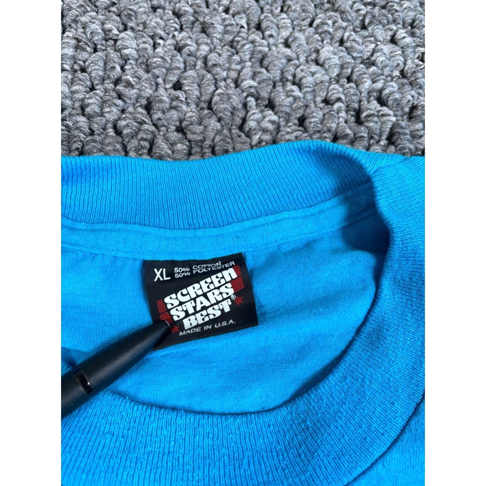 Vintage VTG Reno Nevada T-Shirt Adult XL Blue Screen Stars Single Stitch Crew Neck 90s City Retro Mens Clothing Size US L / EU 52-54 / 3 - 3 Thumbnail