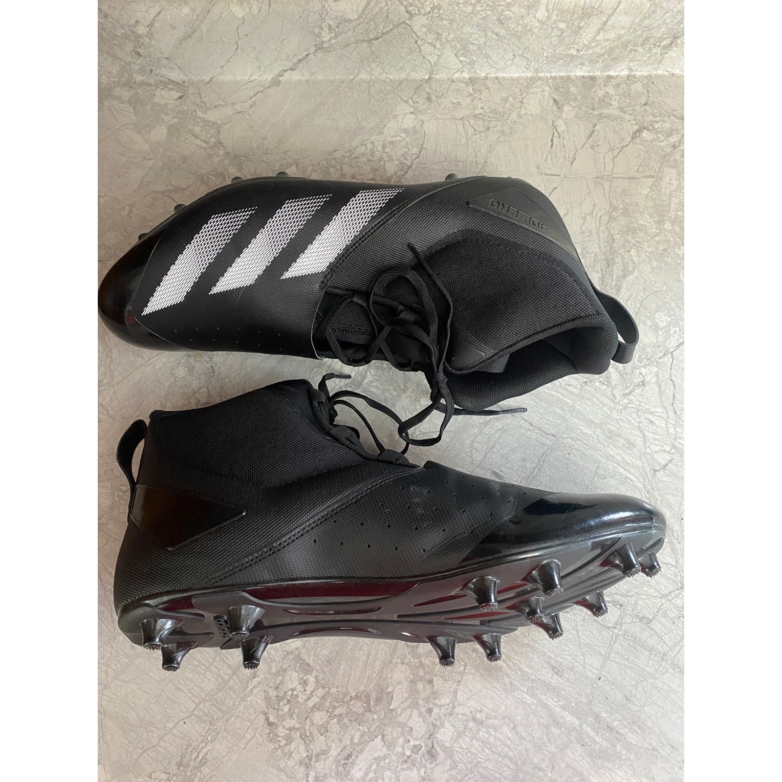 Adidas Adidas Black and White Football Cleats Size 15 Size US 15 / EU 48 - 5 Thumbnail