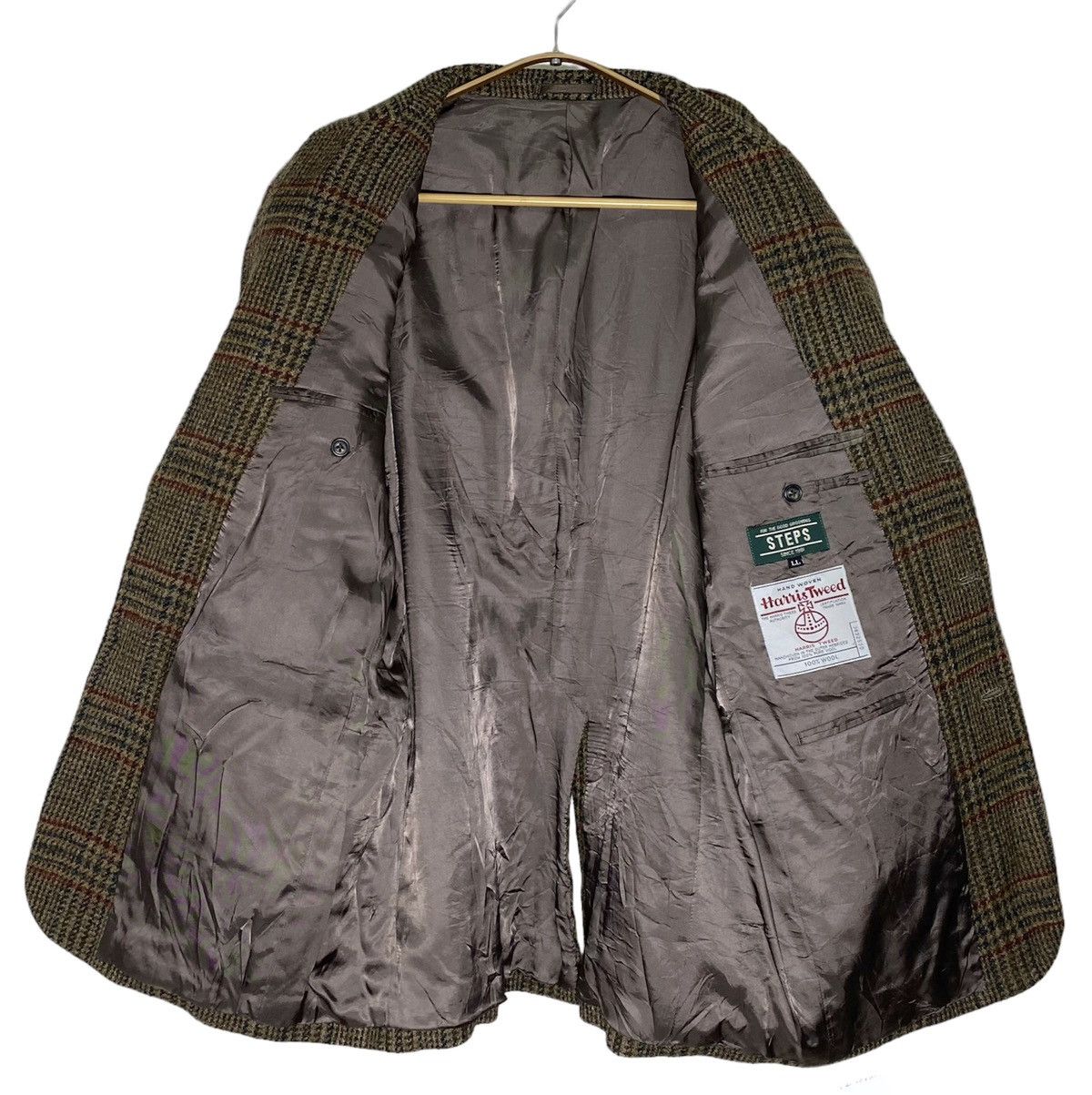 Harris Tweed Vintage HARRIS TWEED Wool Jacket Novacheck Harringbone Size 44L - 6 Thumbnail