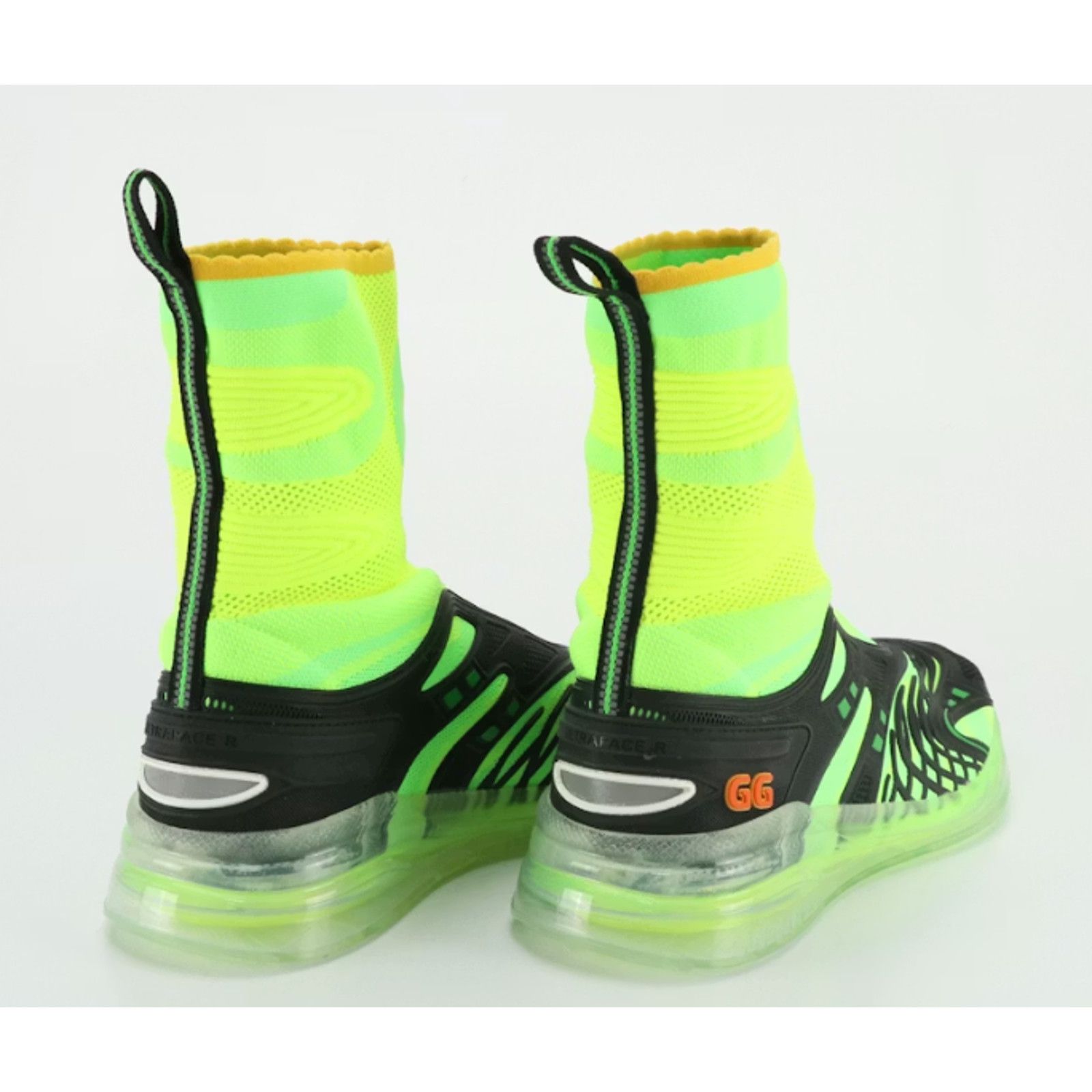Gucci Auth GUCCI Ultrapace R Mid-Top Neon Reflective Sock Sneakers Size US 7 / EU 40 - 6 Thumbnail