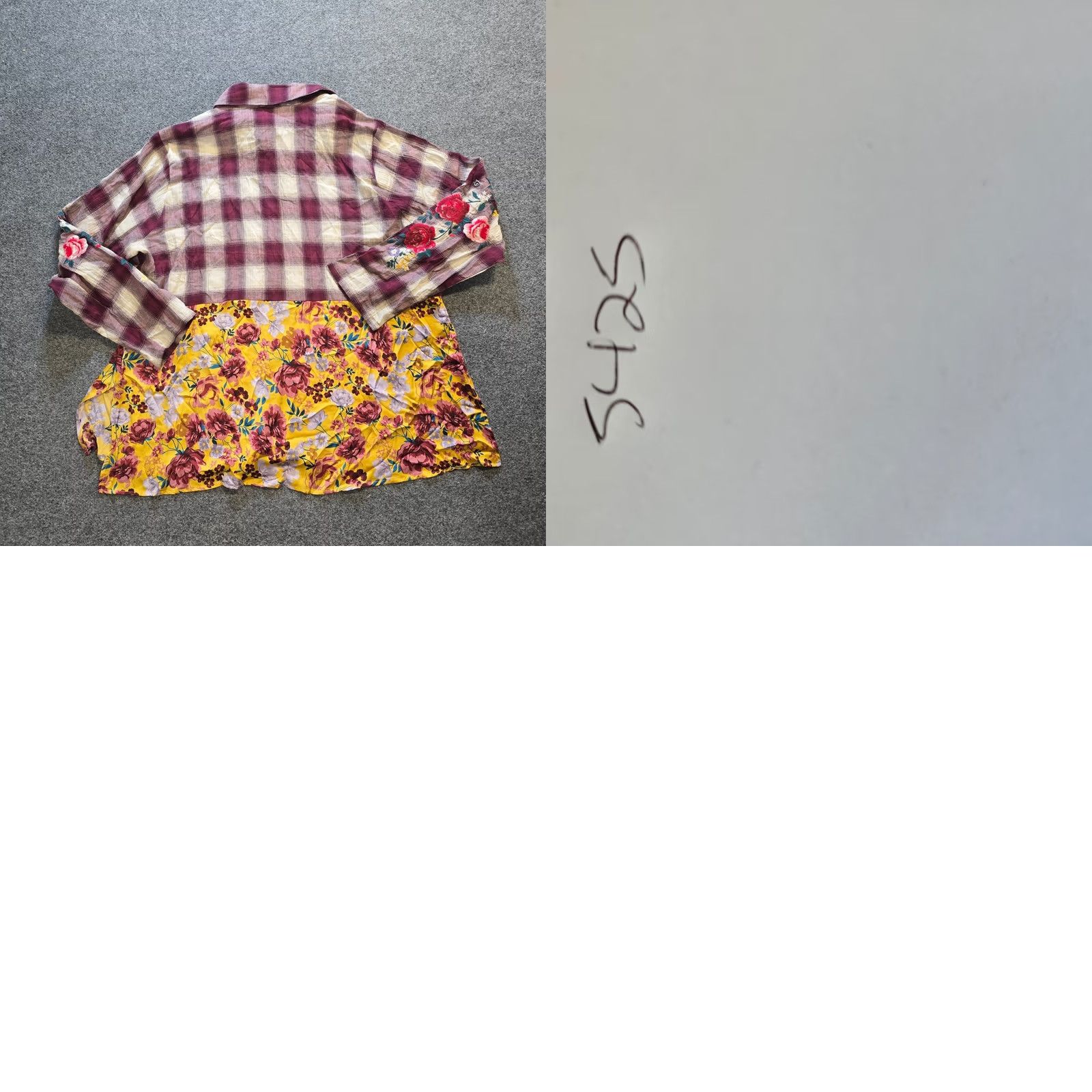 Vintage Savannah Jane Top Womens 2X Red Plaid Floral Embroidery Button Up Tunic Casual Shirt Size XXL / US 16-18 / IT 52-54 - 8 Thumbnail