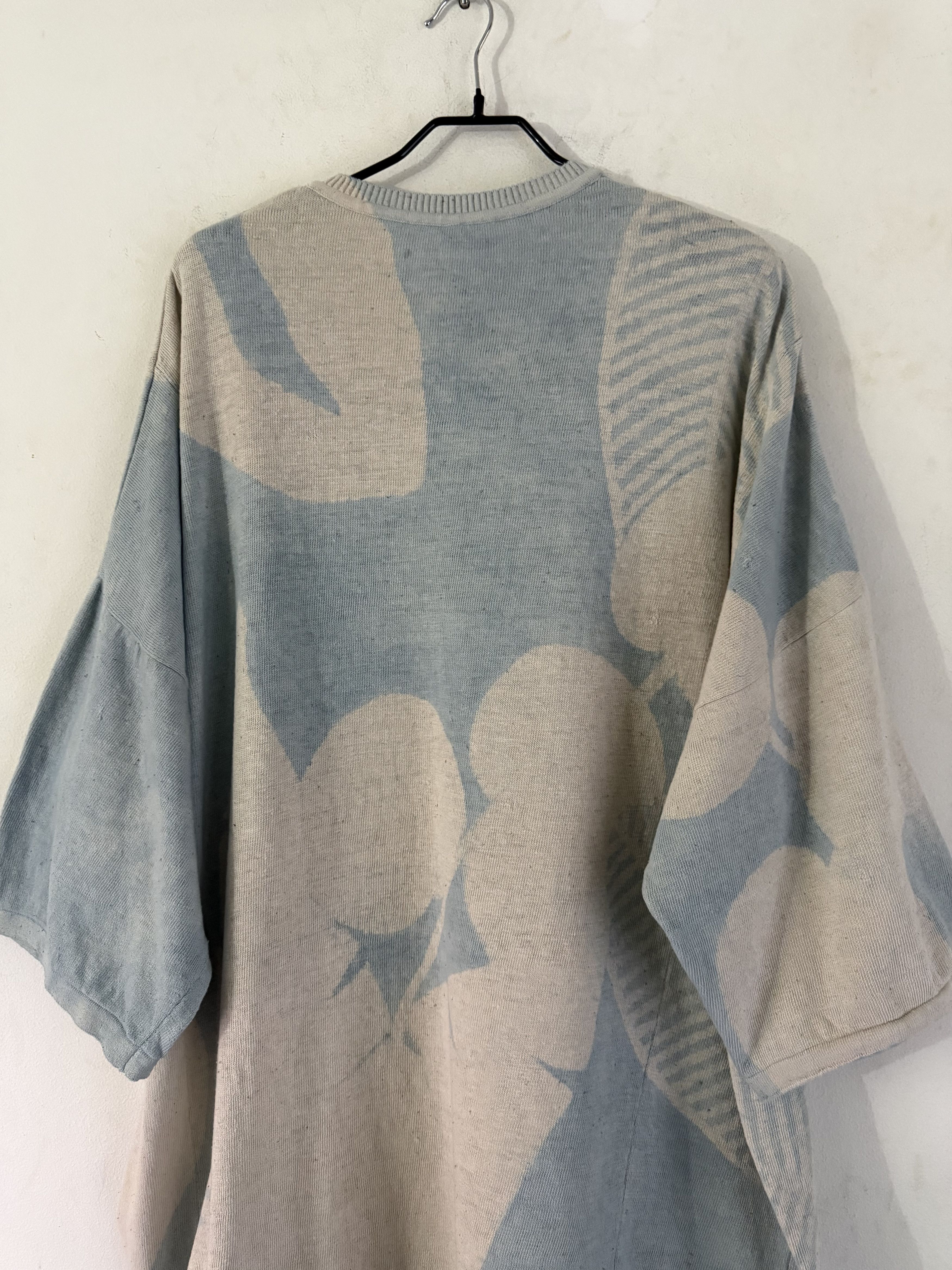 11.11 / eleven eleven Natural Indigo Handwoven Oversized Tunic Size US L / EU 52-54 / 3 - 6 Thumbnail