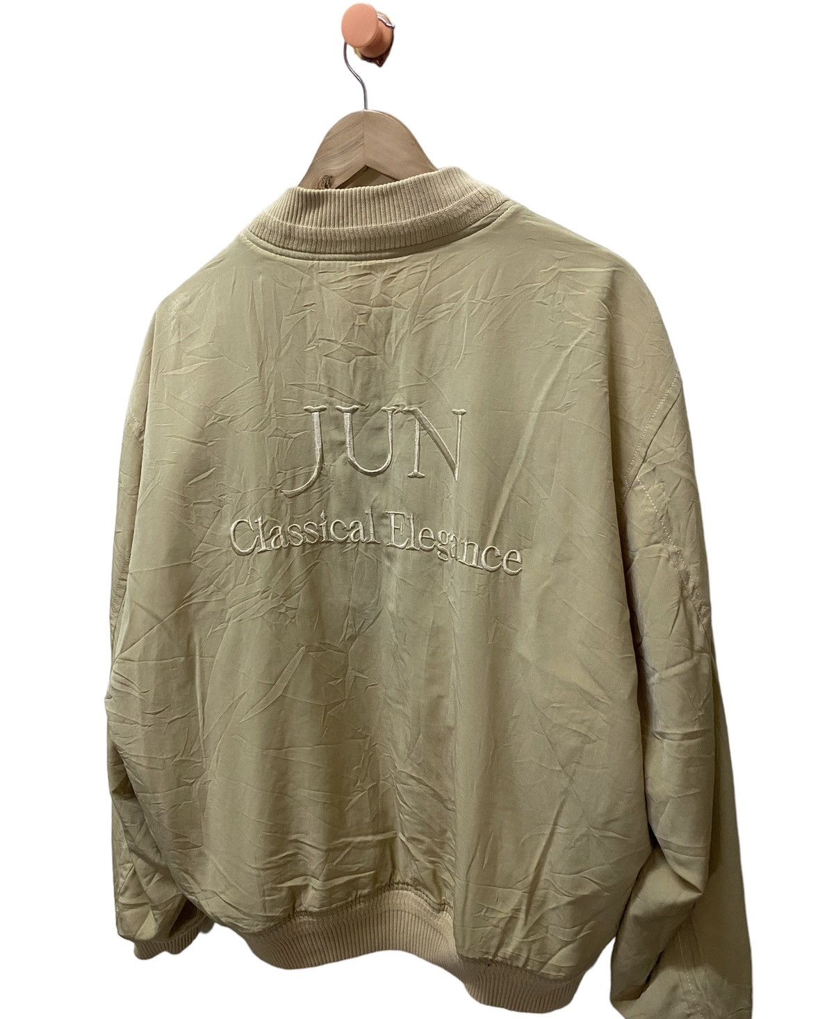 Designer × Japanese Brand Jun Men Embroidery Big Logo Reversible Bomber Jacket Size US XL / EU 56 / 4 - 10 Thumbnail