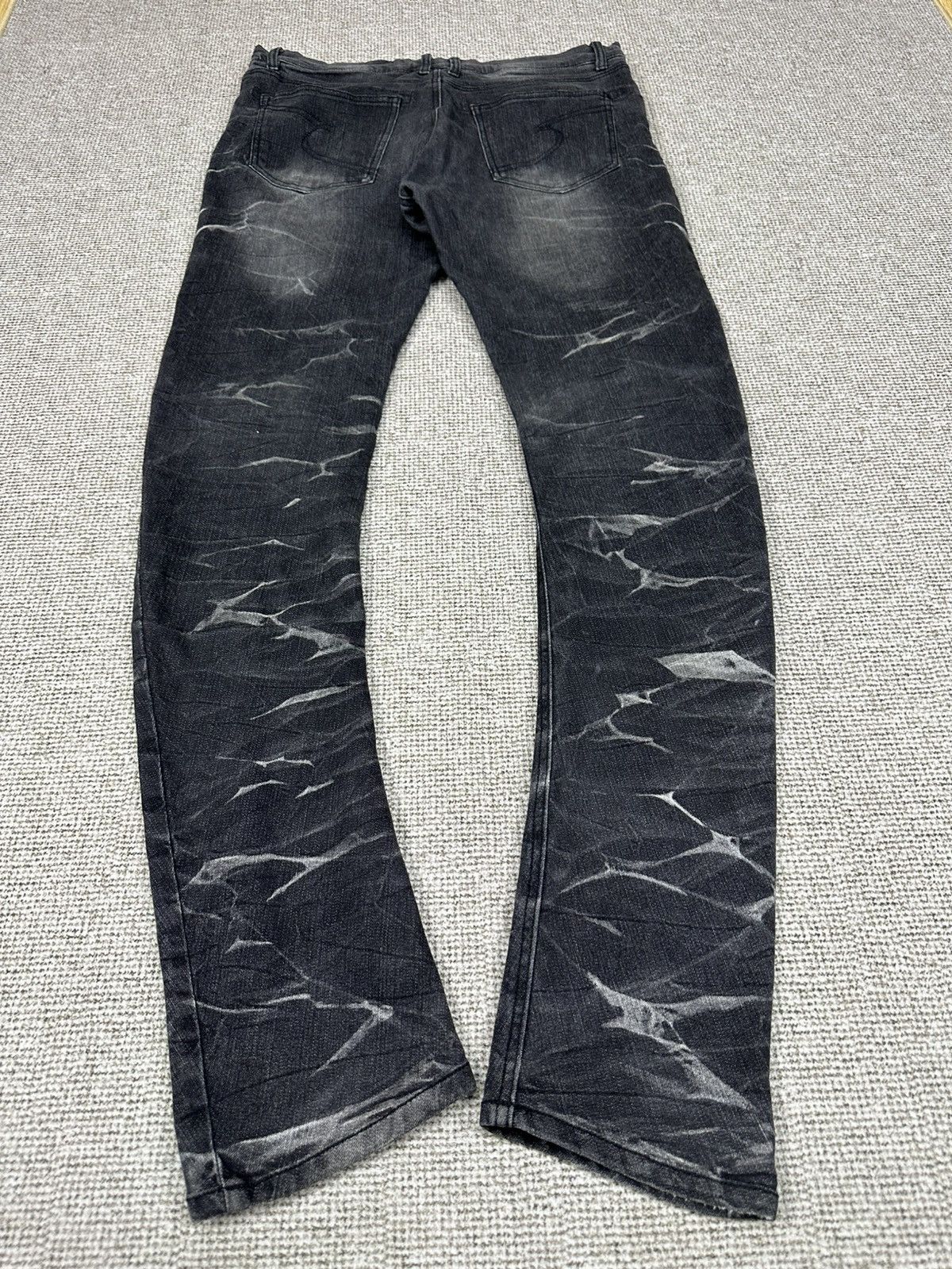 Tornado Mart Iconic Semantic Design Black Tapered Denim 34x33 D761 Size US 34 / EU 50 - 4 Thumbnail