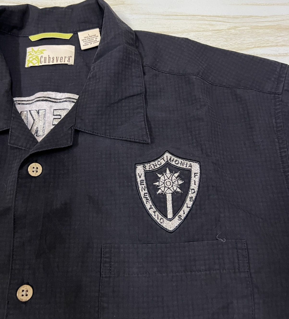 Vintage Chrome Knights Motorcycle Assoc. Cubavera Shirt Size US XL / EU 56 / 4 - 3 Thumbnail