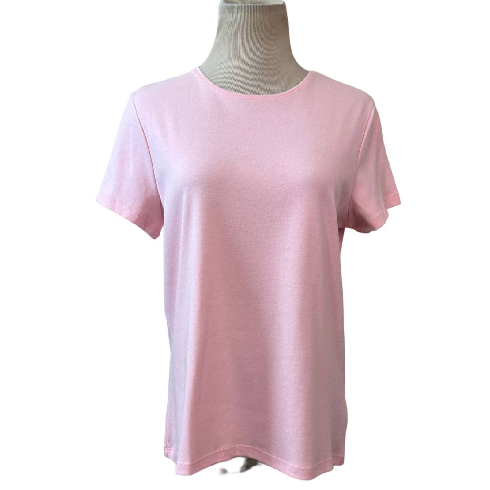 Croft & Barrow Croft & Barrow pink short sleeves cotton top size PL Size L / US 10 / IT 46 - 1 Thumbnail