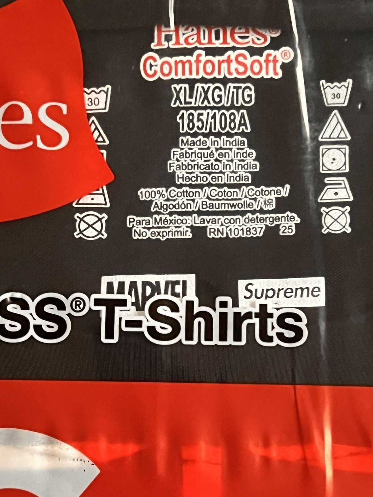 Supreme XL Supreme Marvel Spider-Man Web hanes t-shirt black venom Size US XL / EU 56 / 4 - 7 Thumbnail