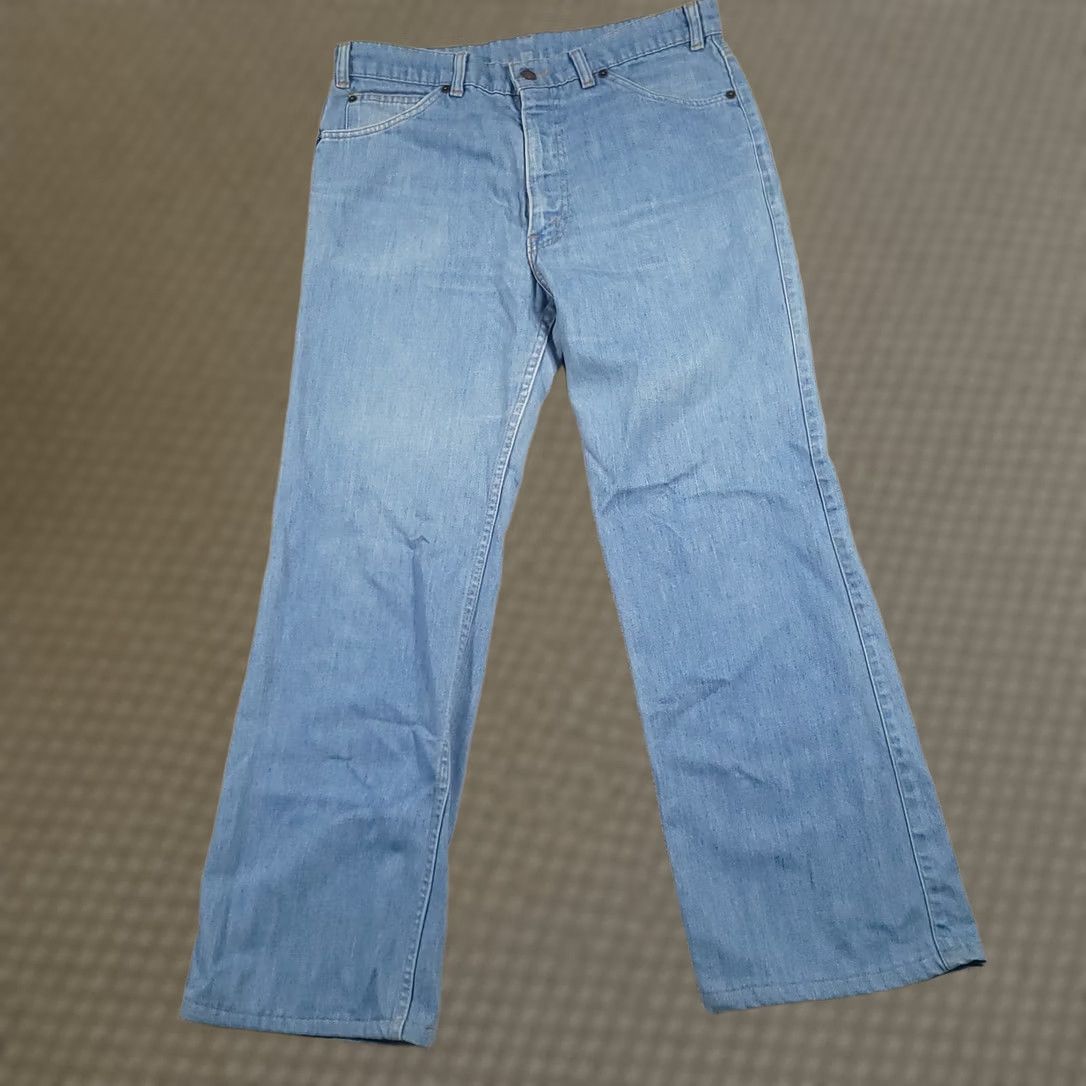 Levi's VINTAGE Levi's 22247 Jeans Mens 34x29 Blue Denim Talon Zipper Straight USA 80s Size US 34 / EU 50 - 1 Thumbnail