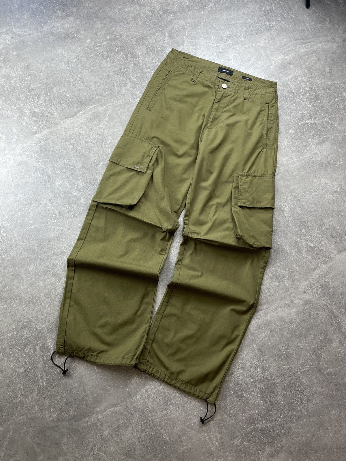 Other EIGHTYFIVE Wide Leg Cargo Olive Green Utility Military Pants Size US 31 - 1 Thumbnail