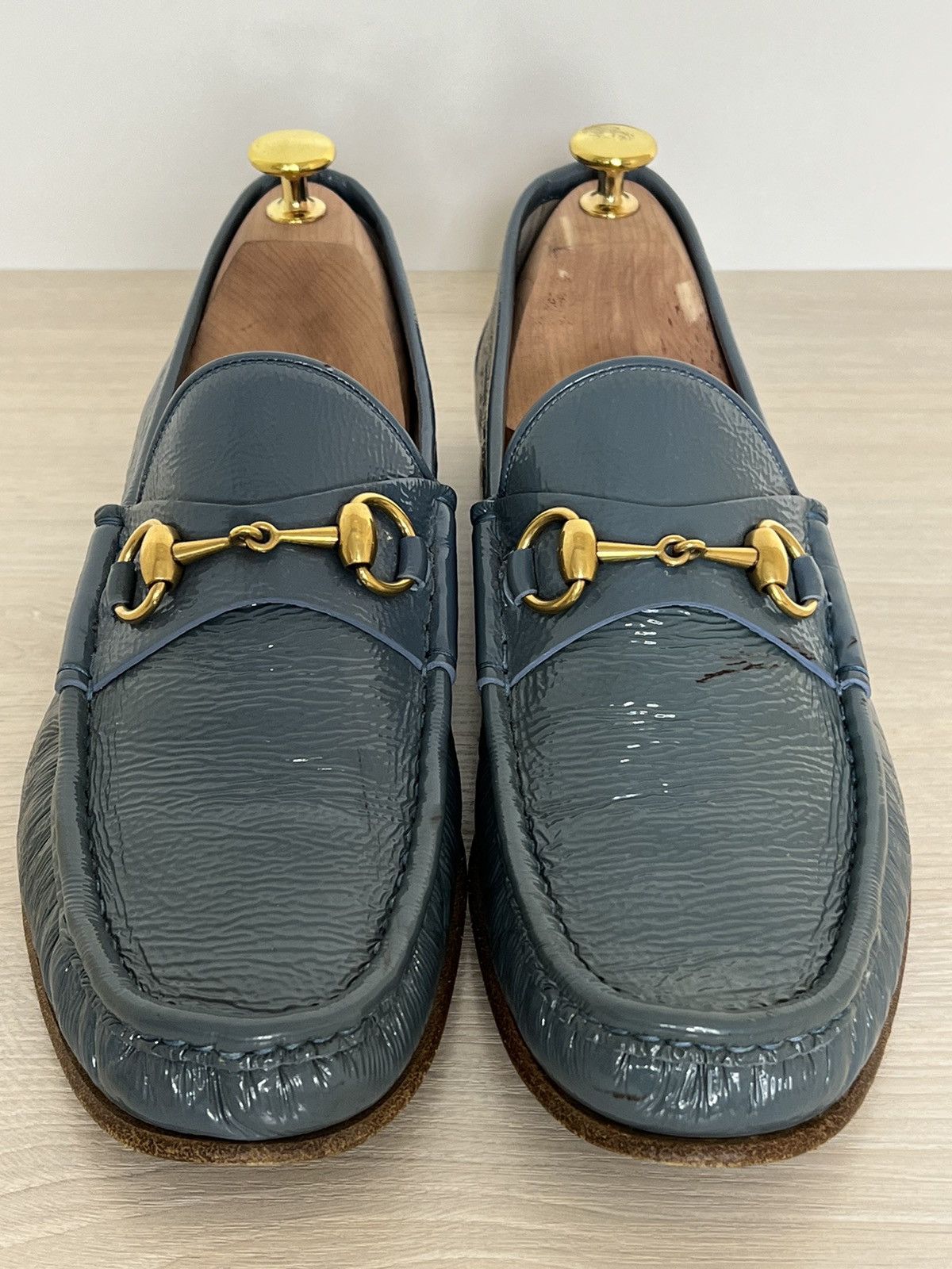Gucci Teal Patent Leather Horsebit Loafers Size US 9 / EU 42 - 5 Thumbnail