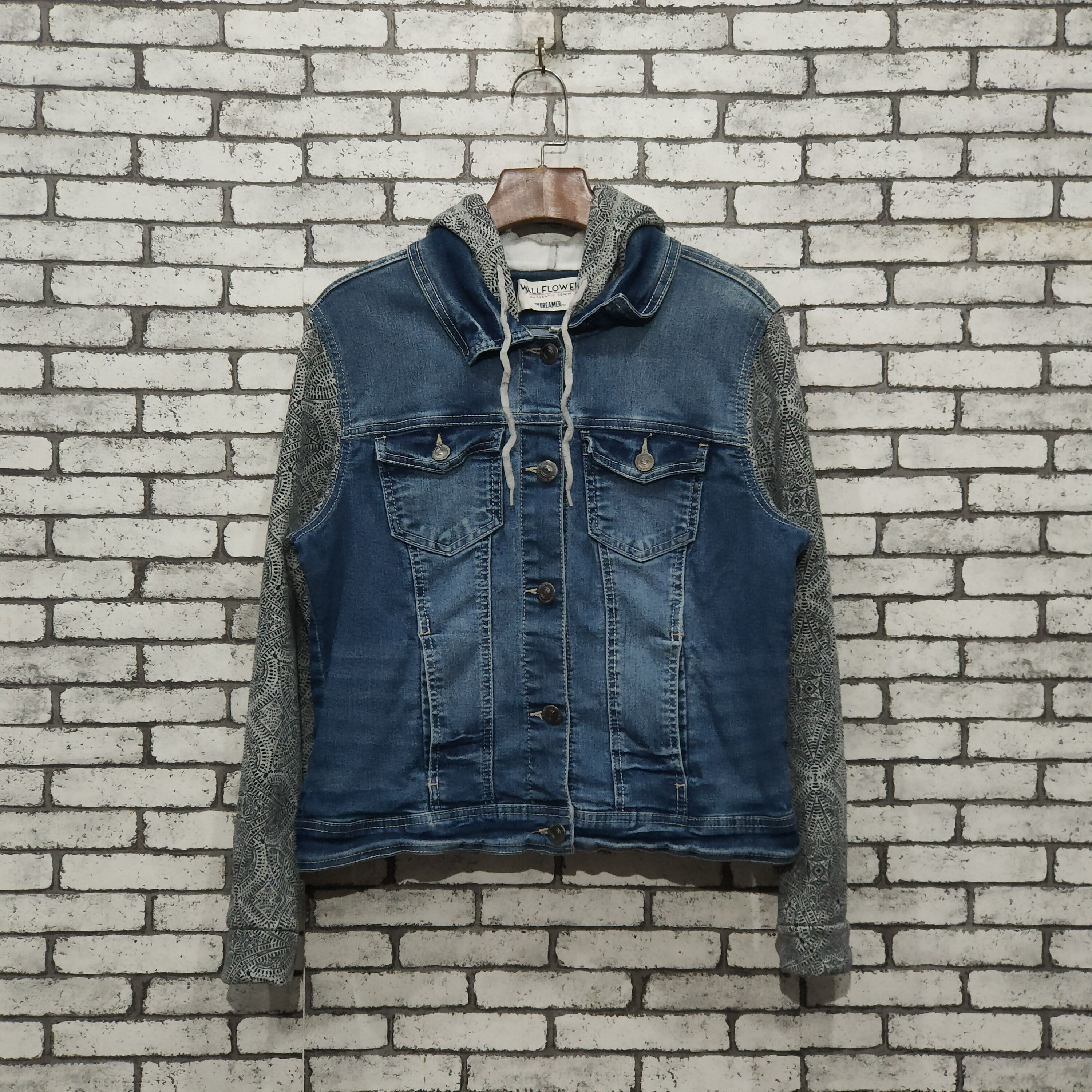 Other 🔥WallFlower denim hoodie jacket Size ONE SIZE - 1 Thumbnail