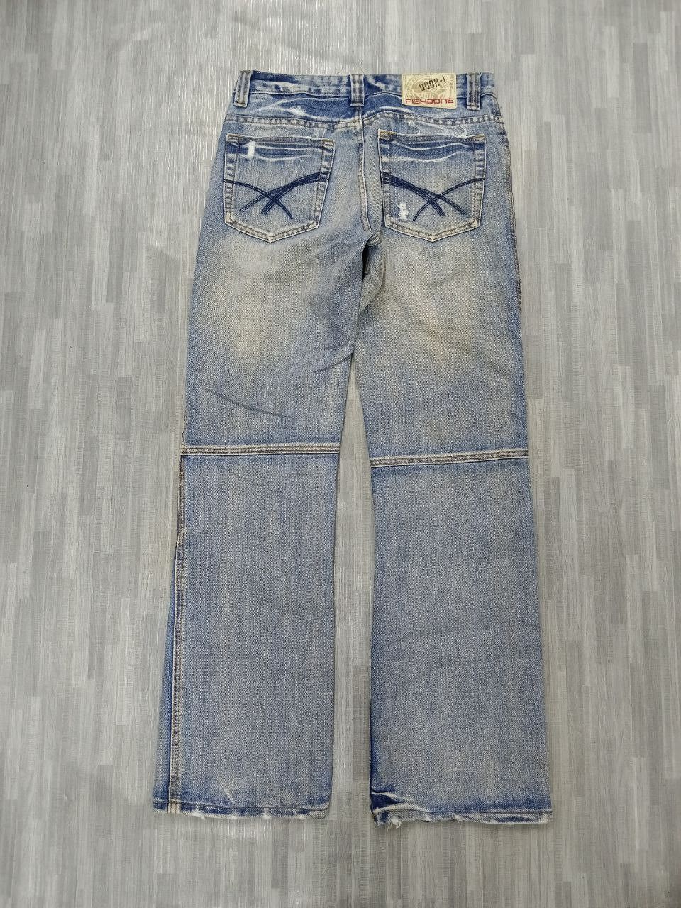 Japanese Brand FLARE RECONSTRUCTED FISHBONE DENIM PANTS Size US 29 - 3 Thumbnail