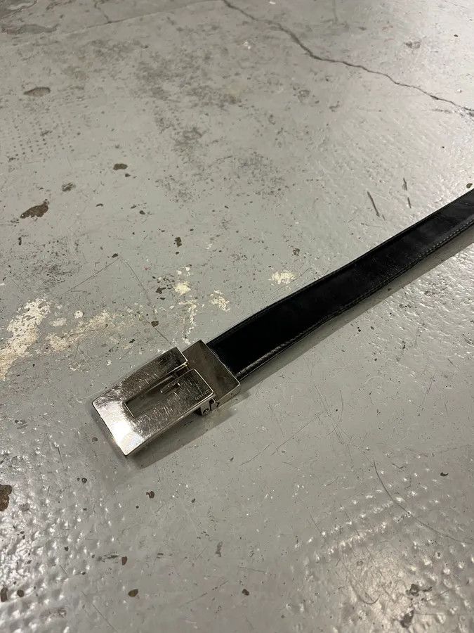 Gucci 2000s Gucci G Logo Black Leather Belt Size ONE SIZE - 6 Thumbnail