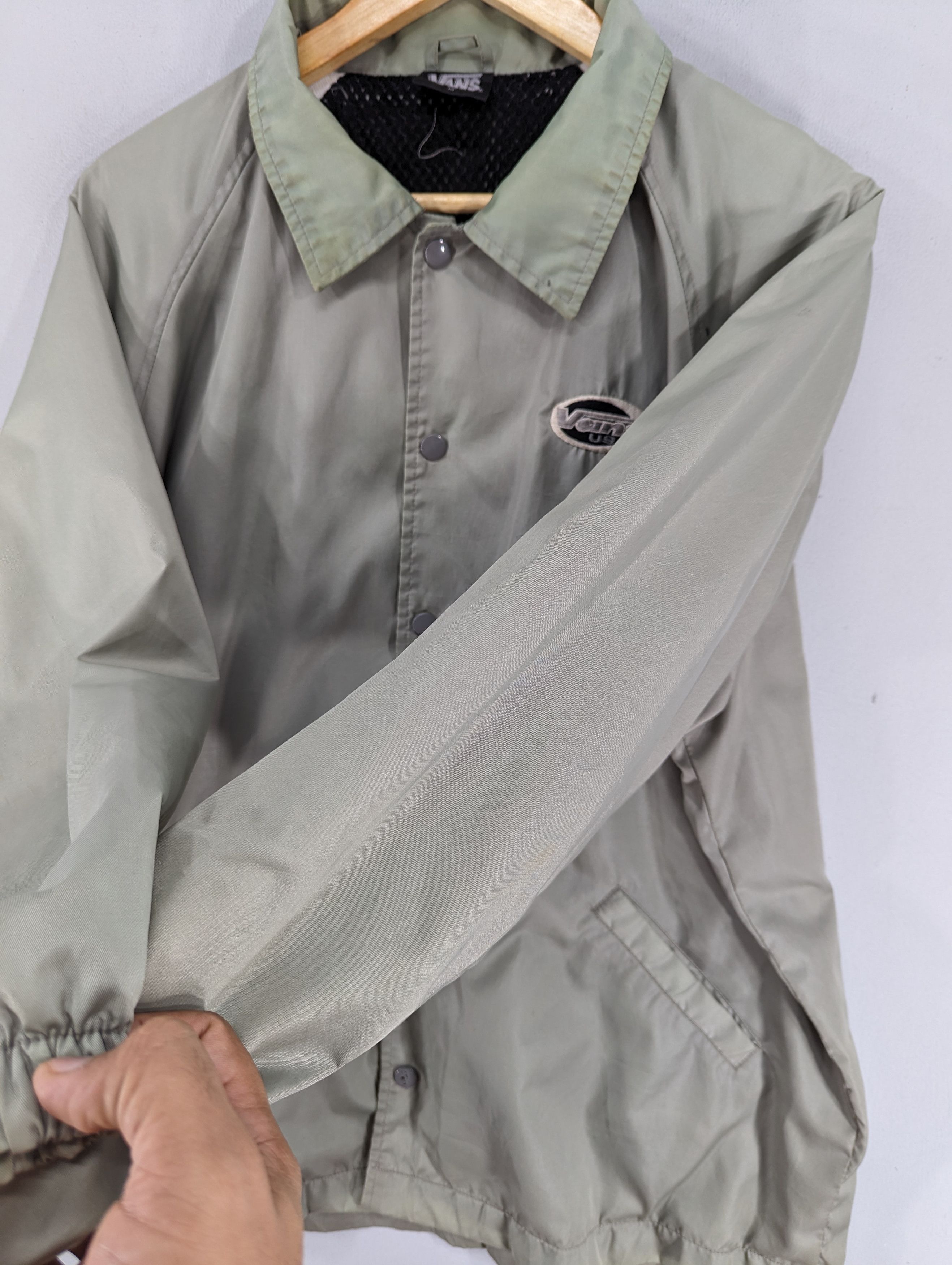 Vans × Vintage Vintage 90s Vans Distressed Coach Jacket Size US L / EU 52-54 / 3 - 11 Thumbnail