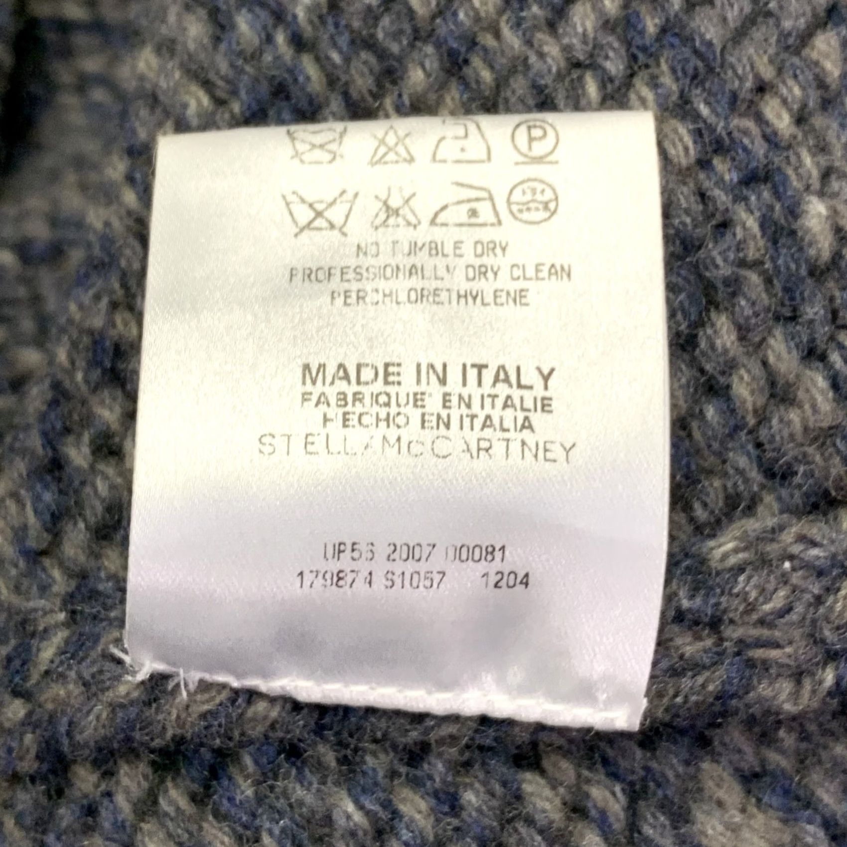 Stella McCartney STELLA McCARTNEY Knit Coat Wool Cashmere Grey Navy Melange L Size L / US 10 / IT 46 - 8 Thumbnail