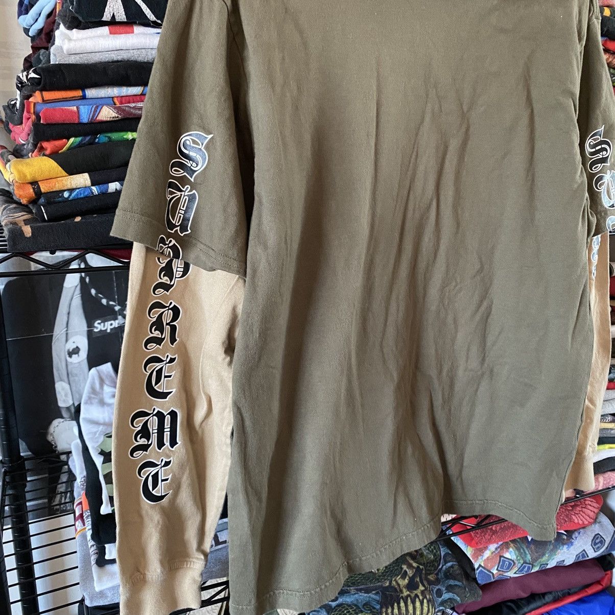Supreme Supreme Layered Hooded Longsleeve Top Olive 2022 Size US S / EU 44-46 / 1 - 4 Thumbnail