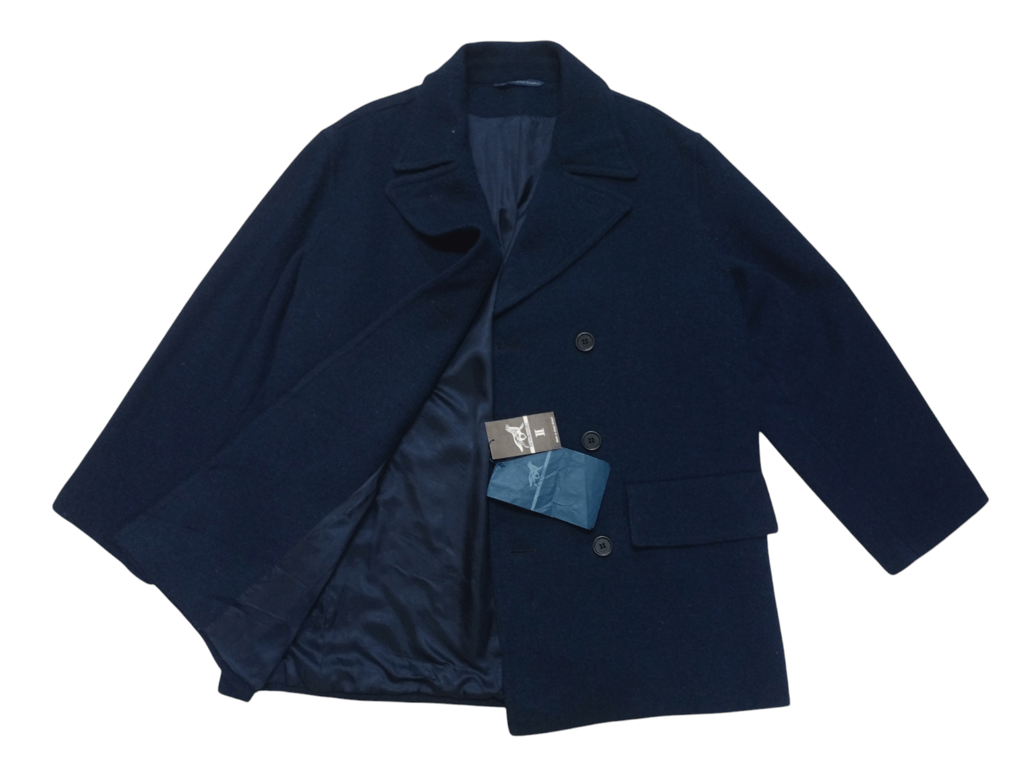 Other UK Vintage New Bond St. Wool Double Breasted Suit Jacket Size US L / EU 52-54 / 3 - 2 Thumbnail