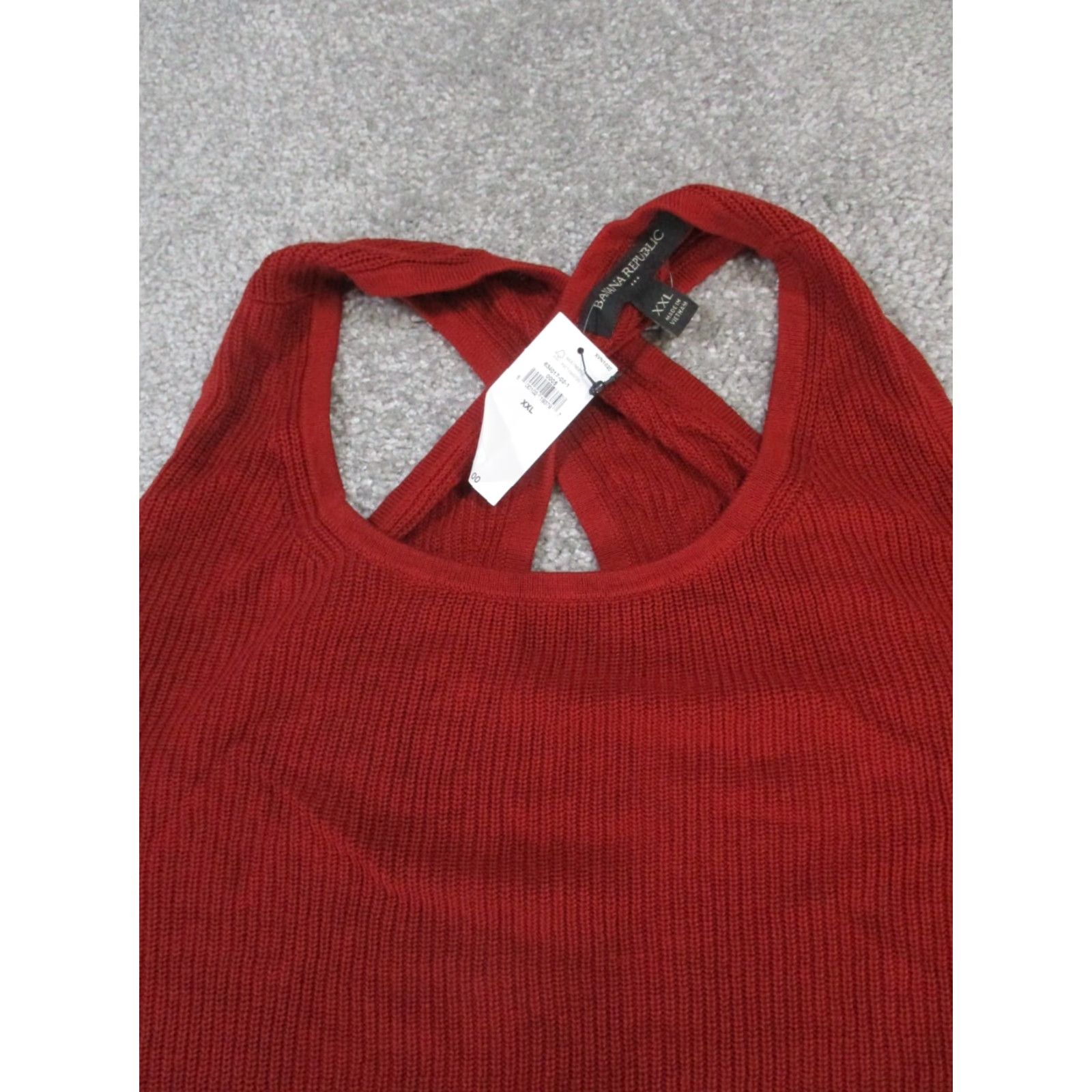 Banana Republic VINTAGE Banana Republic Shirt Womens 2XL Red Knit Blouse Sleeveless Cotton Blend Pullover Regular Fit Top Women 90s Size XXL / US 16-18 / IT 52-54 - 2 Thumbnail