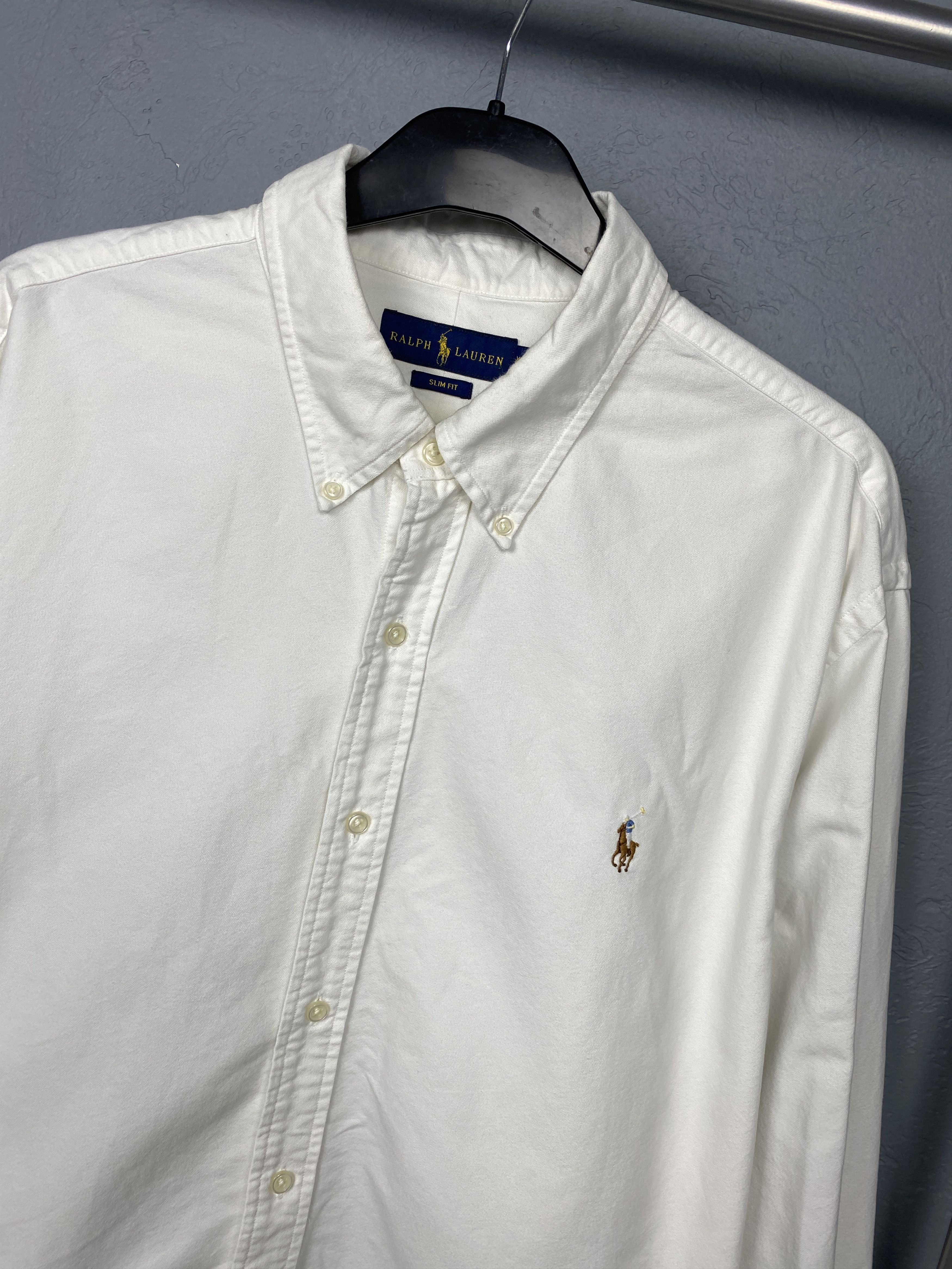 Polo Ralph Lauren Polo Ralph Lauren Vintage Mens White Long Sleeve Shirt Size US XXL / EU 58 / 5 - 2 Thumbnail