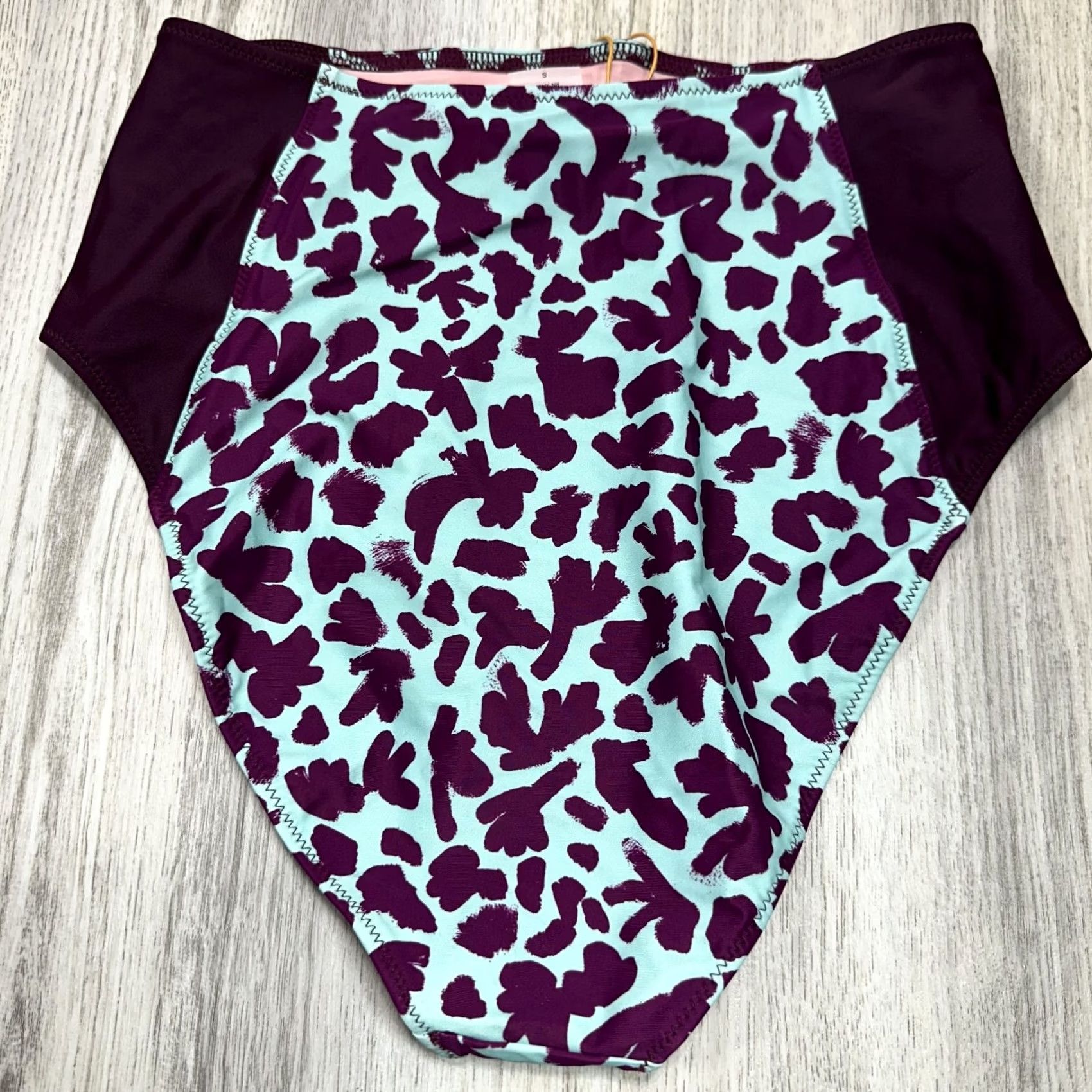 Tanya Taylor Tanya Taylor Swim Kaia Bikini Bottom Purple Blue High Waist Sz S NWT Size 28" / US 6 / IT 42 - 3 Thumbnail