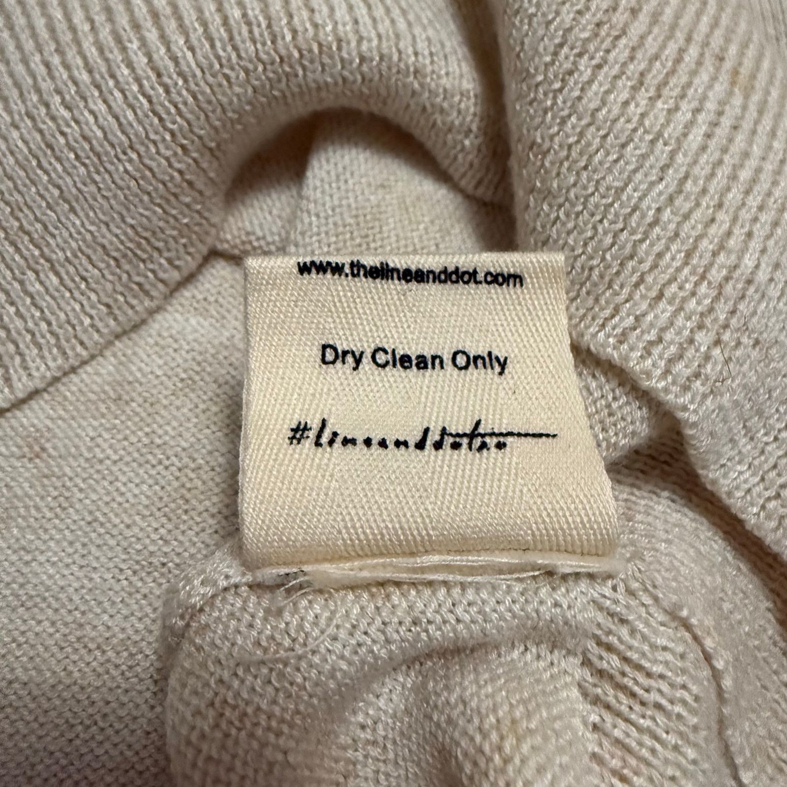 Other Line + Dot Mia Contrast Sweater Sheer Panels Cream Small Size S / US 4 / IT 40 - 6 Thumbnail