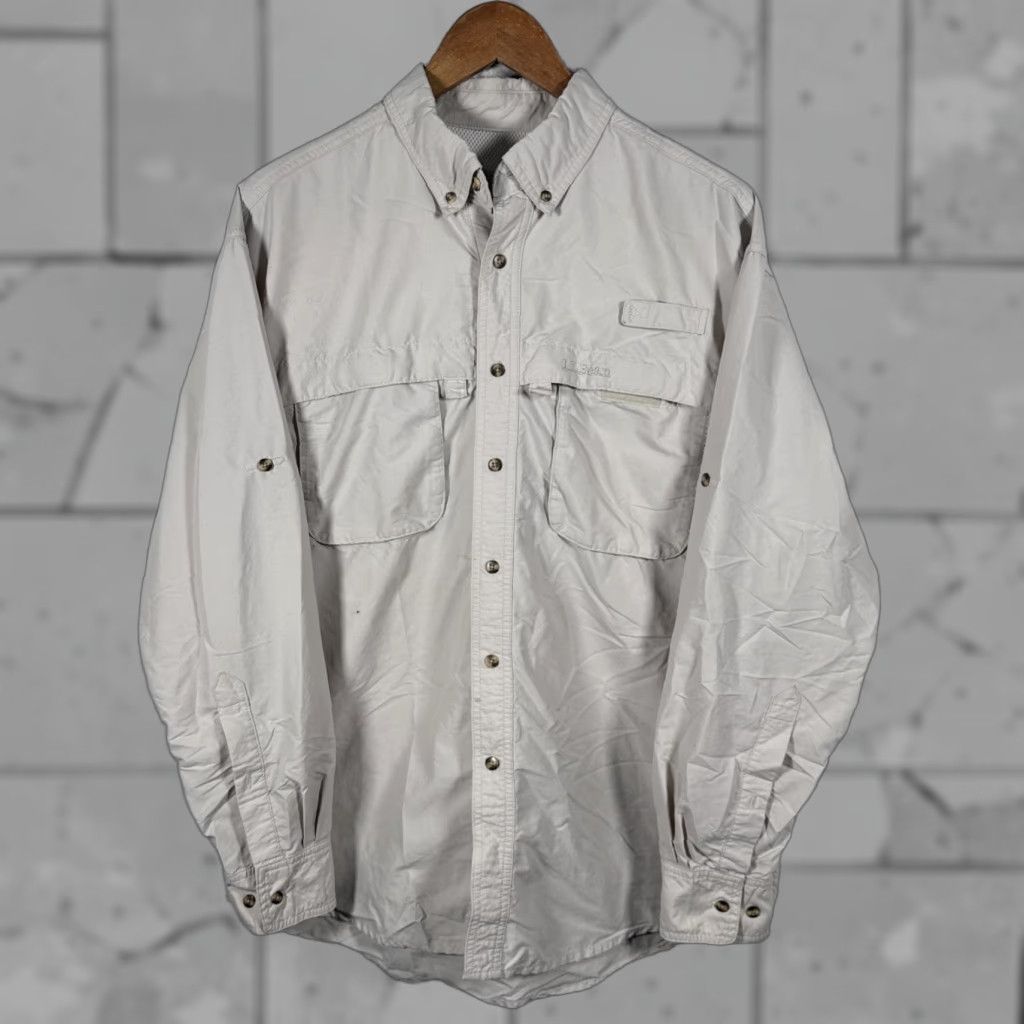 Vintage VINTAGE LL Bean Beige Button Up Nylon Shirt Mens Size M Size US M / EU 48-50 / 2 - 1 Thumbnail