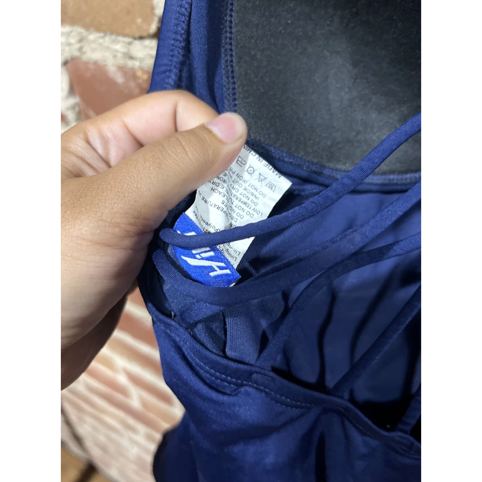 Vintage Hilor Women's Swimsuit One Piece Size 12 Navy Blue Size XL / US 12-14 / IT 48-50 - 3 Thumbnail
