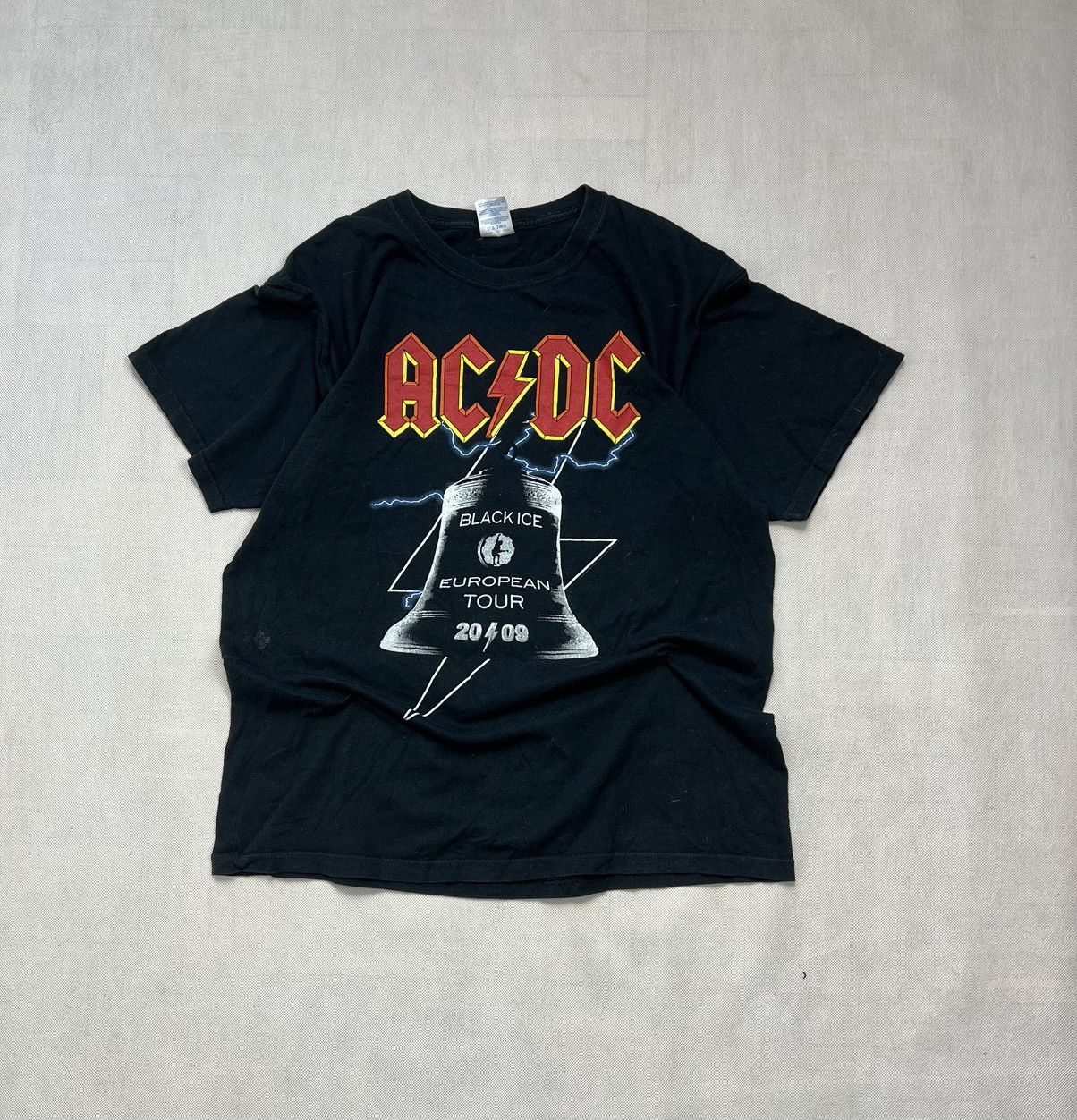 AC/DC × Vintage Tshirt AC/DC Black Ice European Tour 2009 Vintage Size US L / EU 52-54 / 3 - 1 Thumbnail