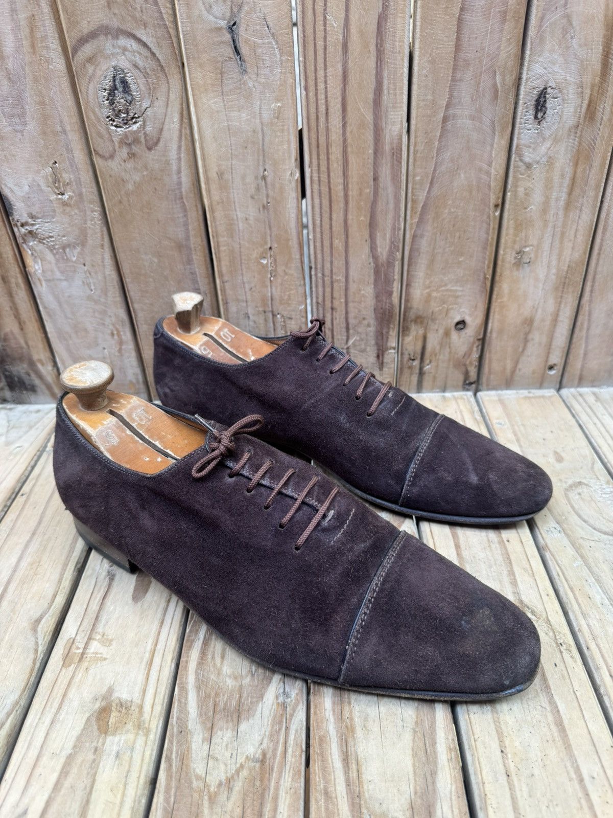 Gucci Gucci brown suede Leather Men's Dress Shoes UK 10.5 EUR 44.5 Size US 11 / EU 44 - 3 Thumbnail