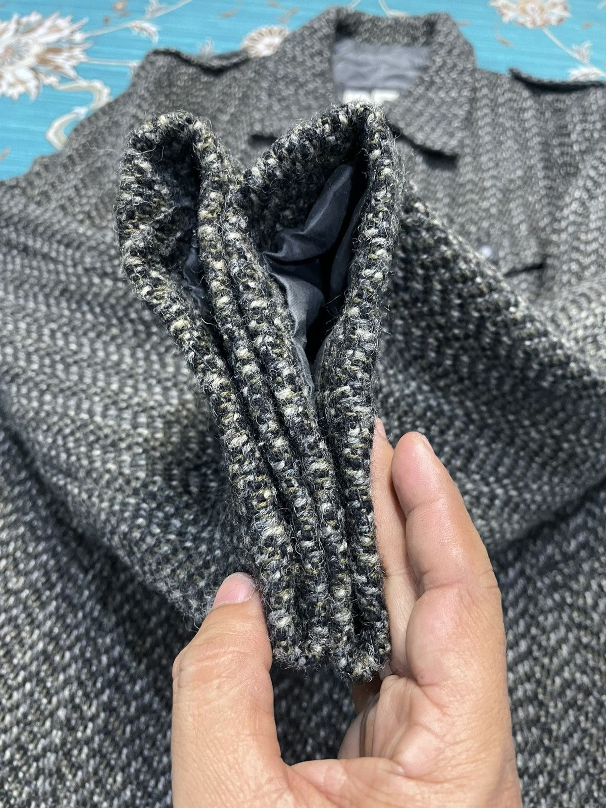 Japanese Brand PPFM HERRINGBONE Wool Long Jacket Heavy Coat Size US M / EU 48-50 / 2 - 7 Thumbnail