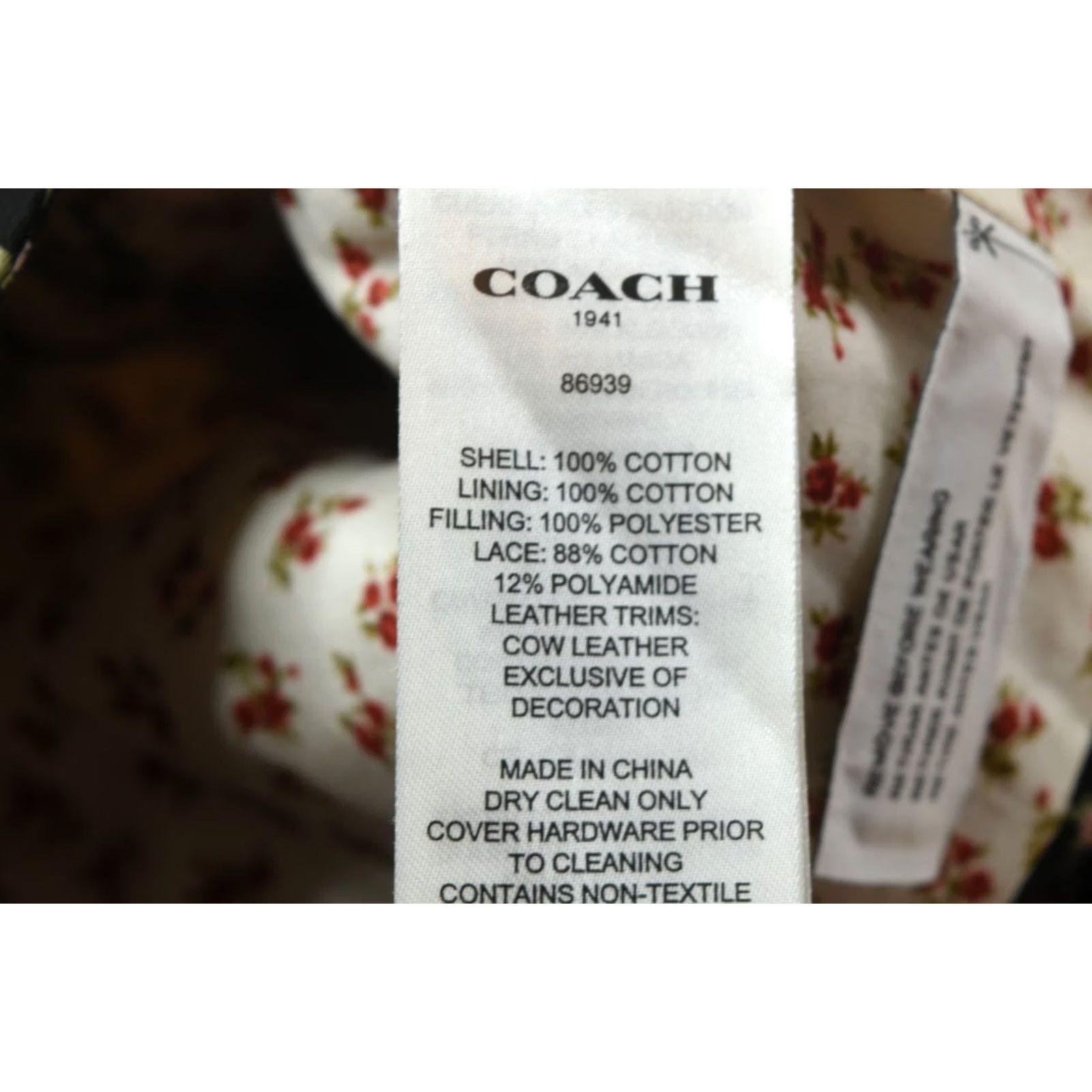 Coach COACH Jacket Womens 00 Moto Prairie Patchwork Floral Long Sleeve Assymetrical Size XXS / US 00 / IT 34 - 7 Thumbnail