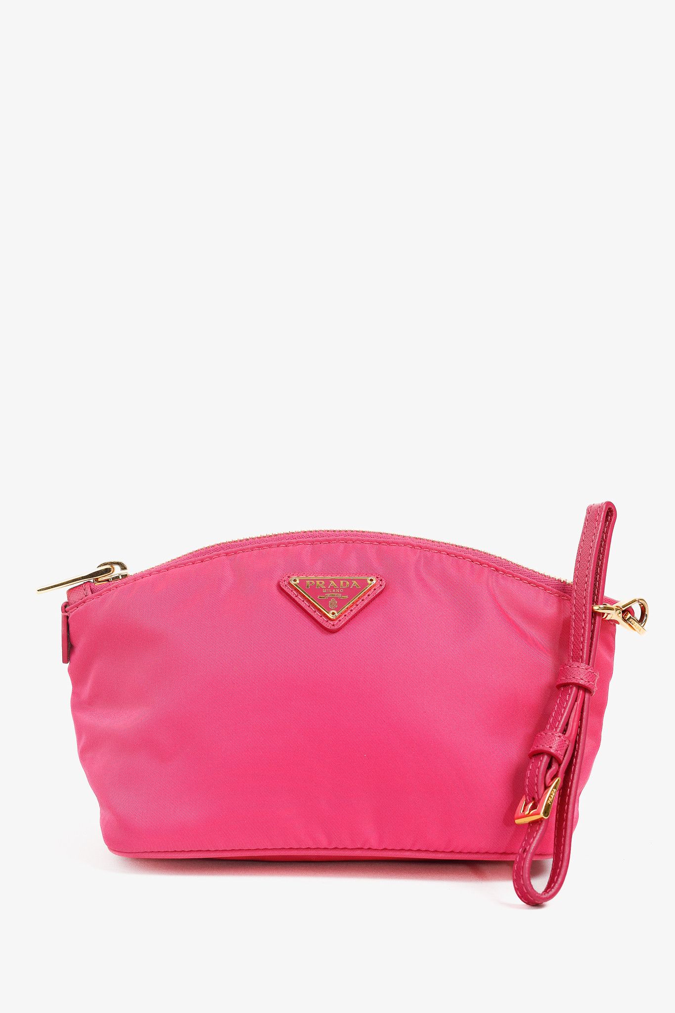 Prada Prada Vintage Fuchsia Pink Tessuto Nylon Wristlet Pouch Size ONE SIZE - 1 Thumbnail