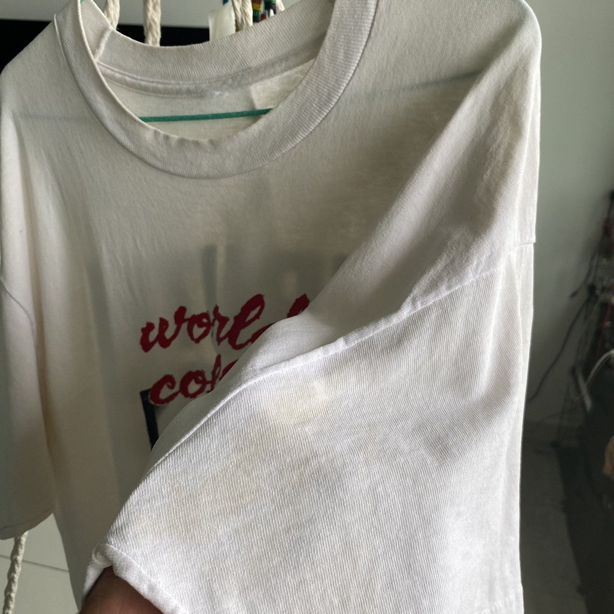Band Tees Thrashed Vintage 90s Worlds Collide Pain Is Temporary Band T Size US XL / EU 56 / 4 - 10 Thumbnail