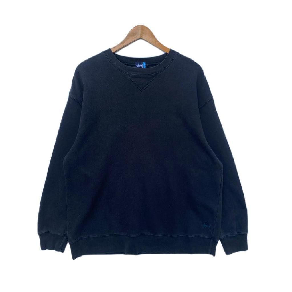 VINTAGE STUSSY CLASSIC PLAIN SWEATSHIRT LARGE PULLOVER
