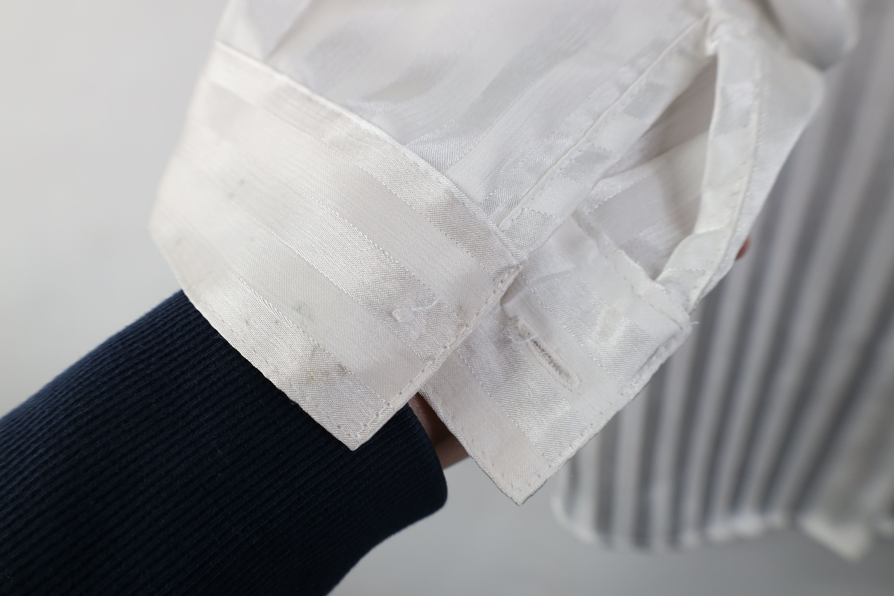 Vintage Vintage 90s Streetwear Striped Looped Collar Button Shirt Size XXL / US 16-18 / IT 52-54 - 7 Thumbnail