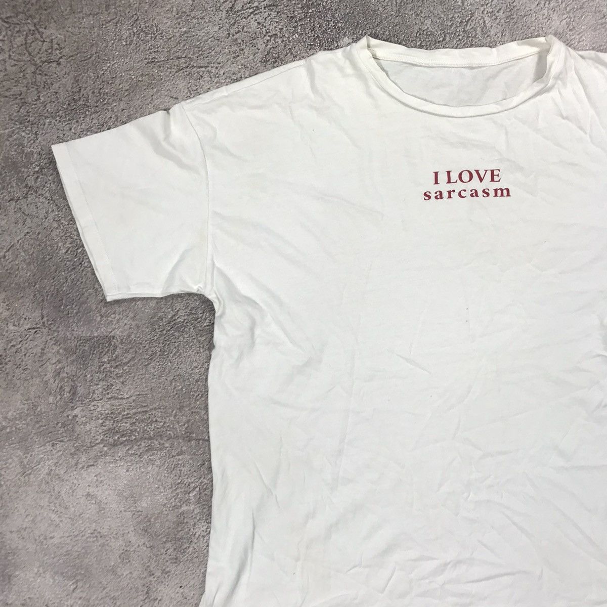 Vintage Vintage Y2K Graphic Tee Love Sarcasm Slogan Streetwear L Size US L / EU 52-54 / 3 - 3 Thumbnail