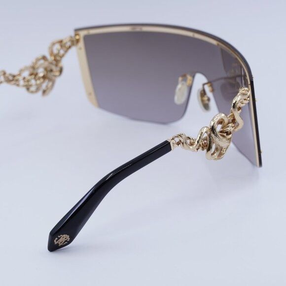 Roberto Cavalli Roberto Cavalli SRC015M 300G Sunglasses Gold Shield Frame Size ONE SIZE - 9 Thumbnail
